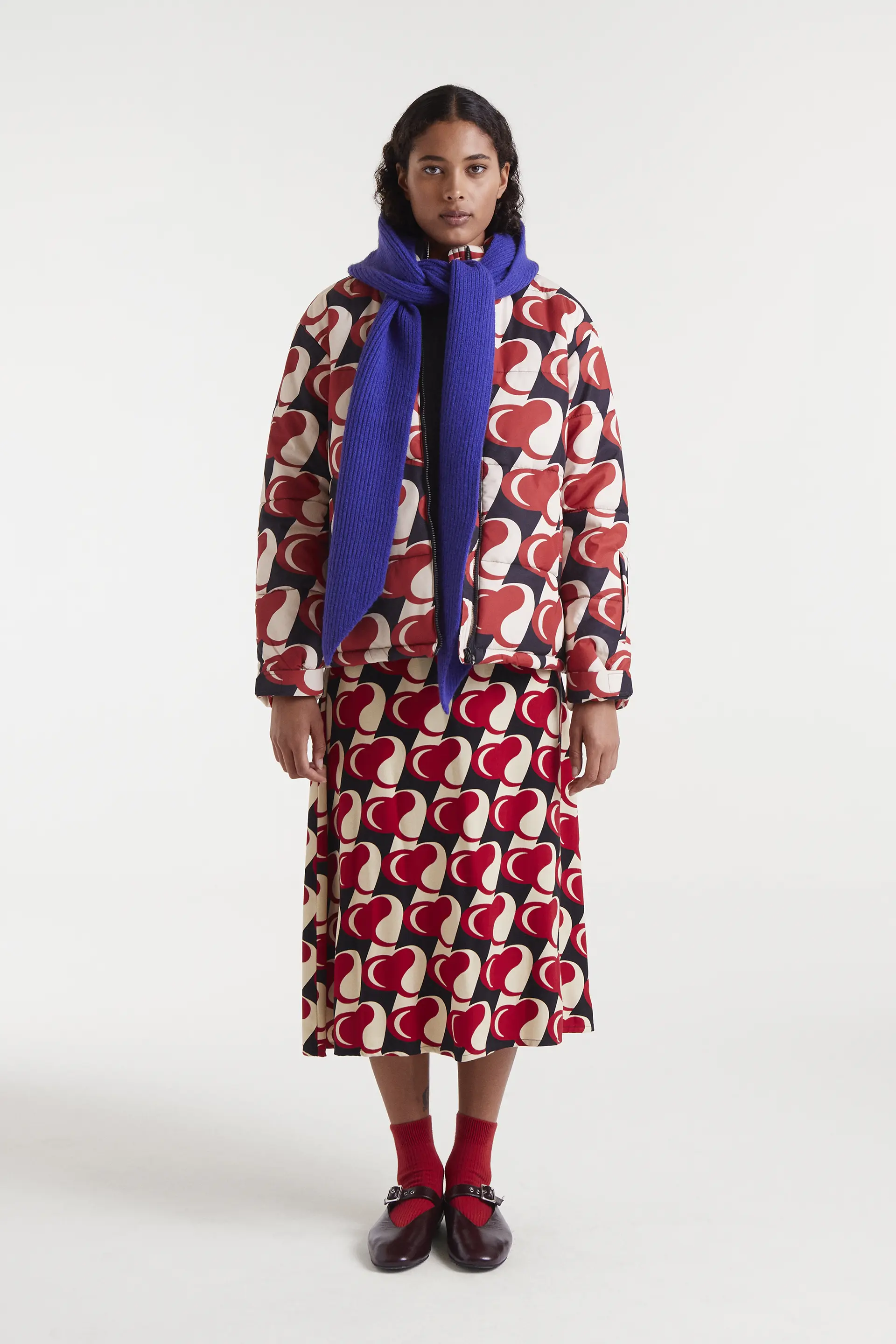 Falda midi con estampado Heart Attack - Image 6