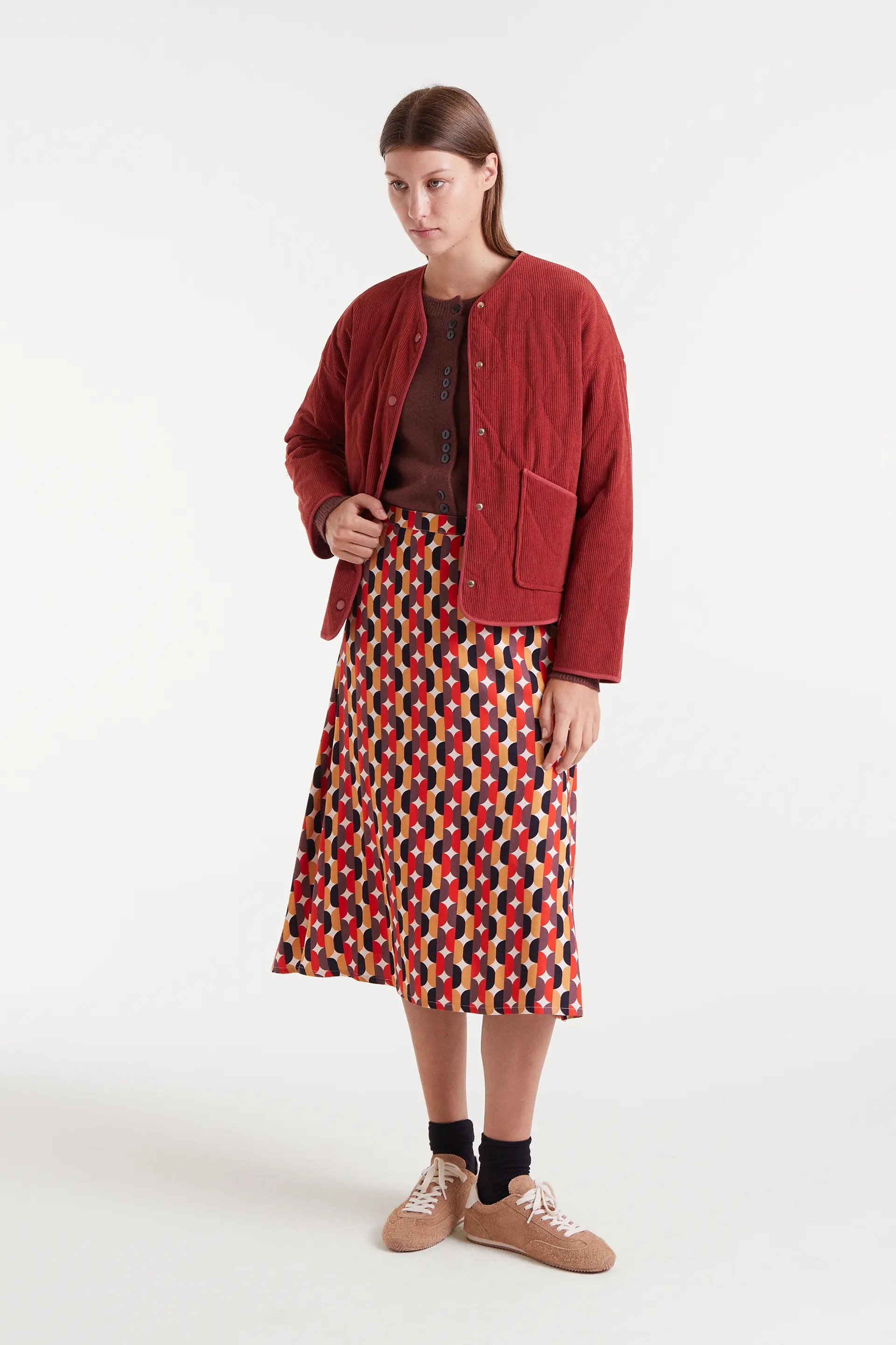 Falda midi con estampado Link - Image 6