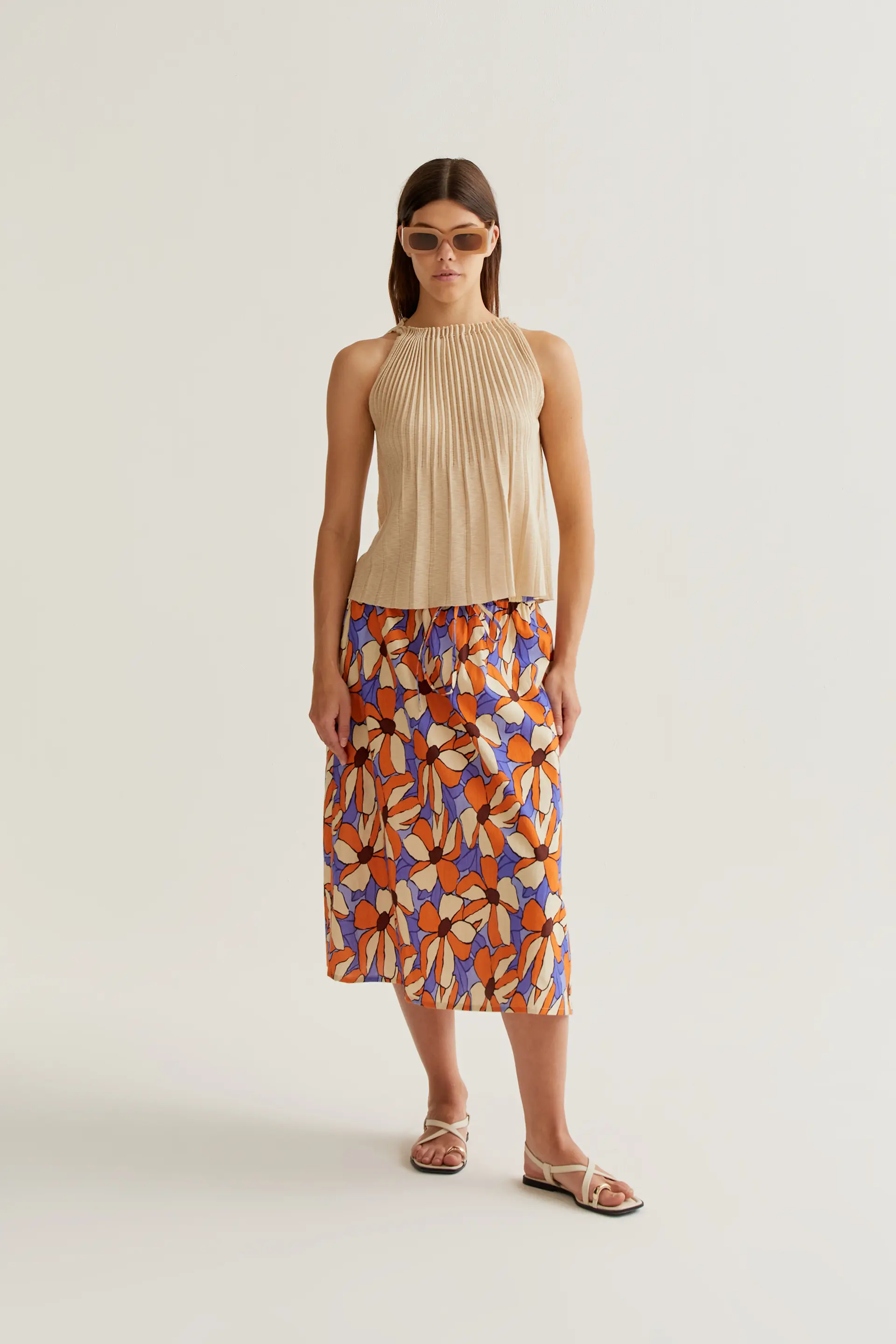 Falda midi con estampado Marigold - Image 5