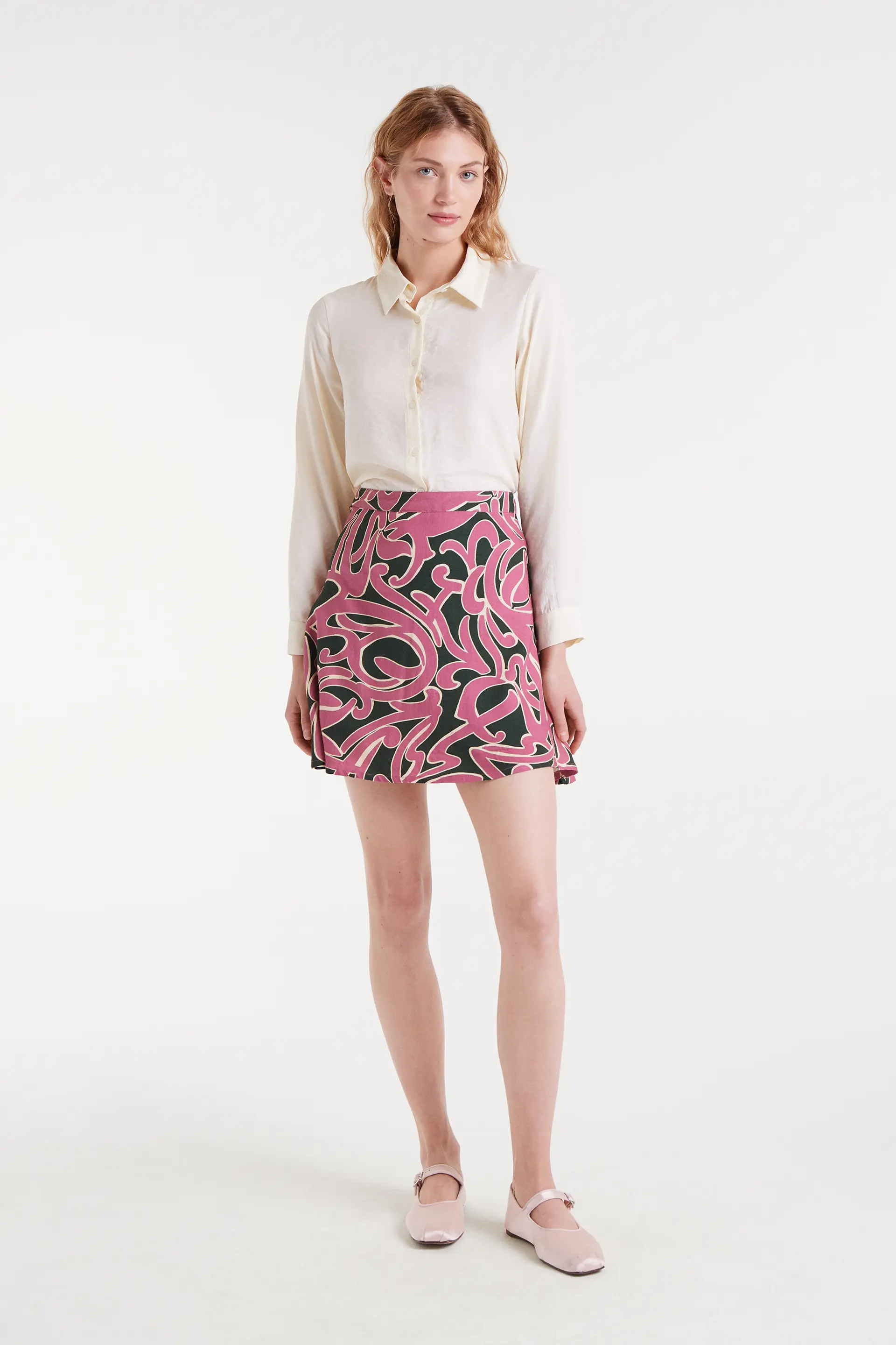 Falda midi con estampado Pastures - Image 4