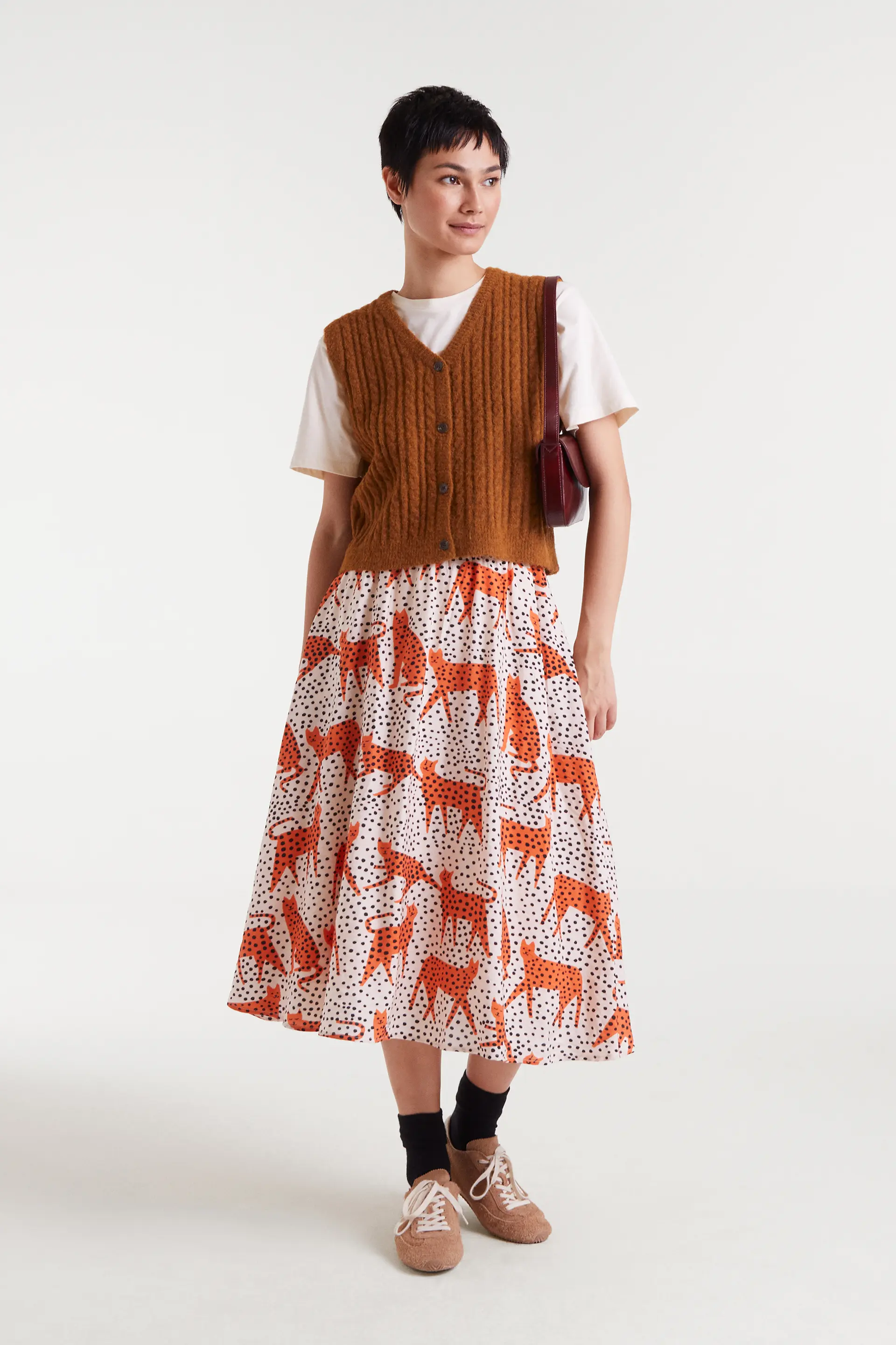 Falda midi con estampado Tano - Image 5