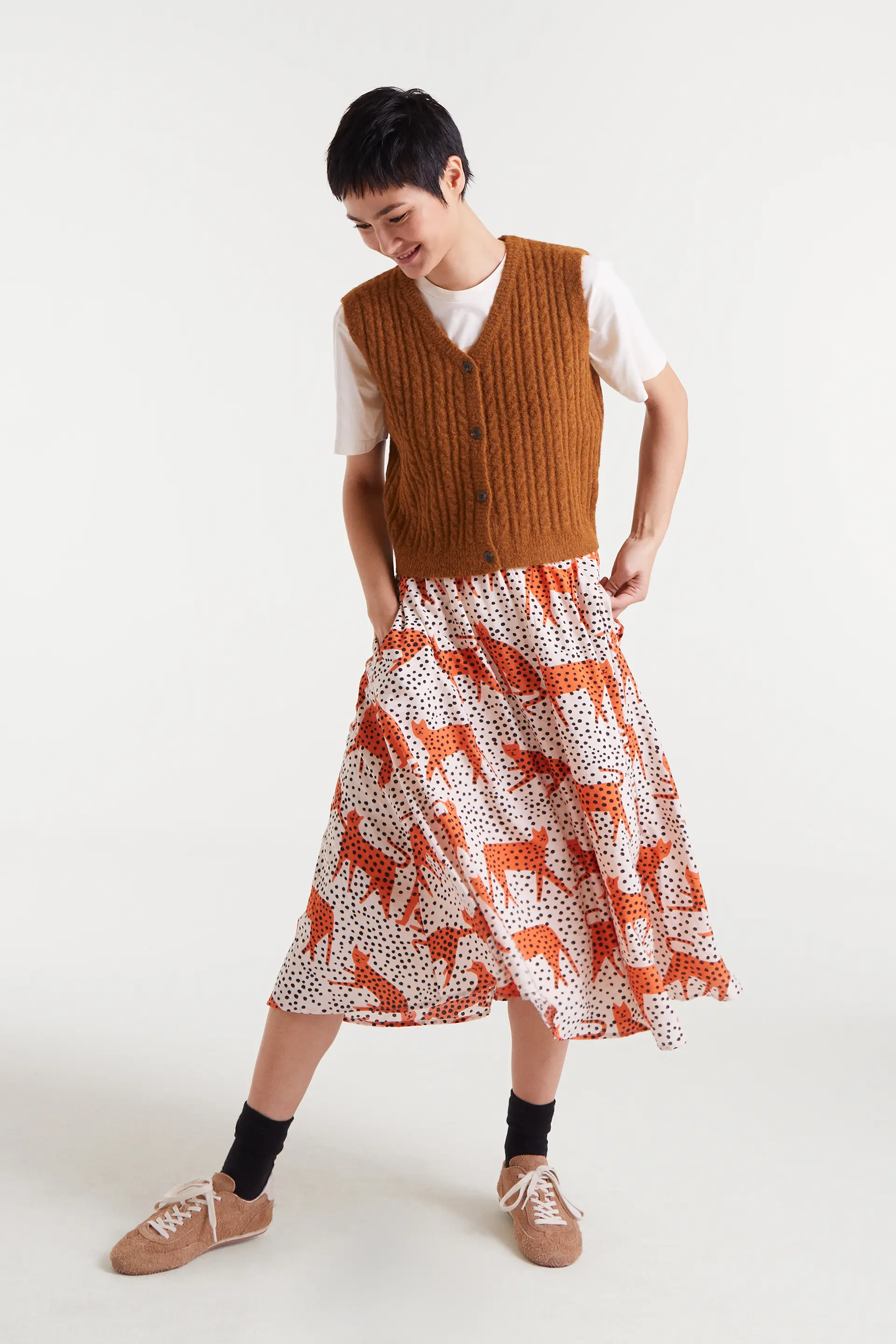 Falda midi con estampado Tano - Image 6