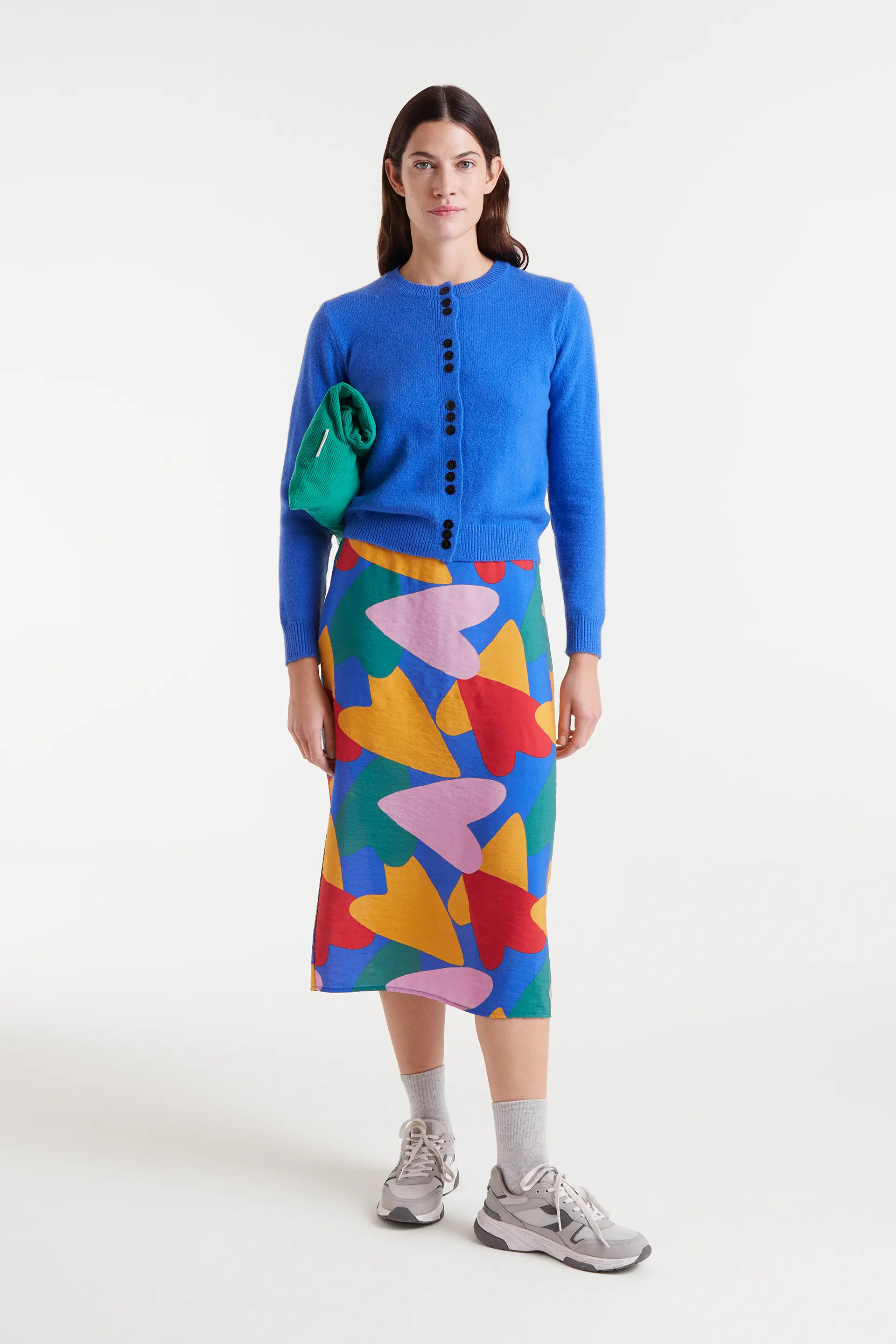 Falda midi crepé ligero con estampado Cupido - Image 6