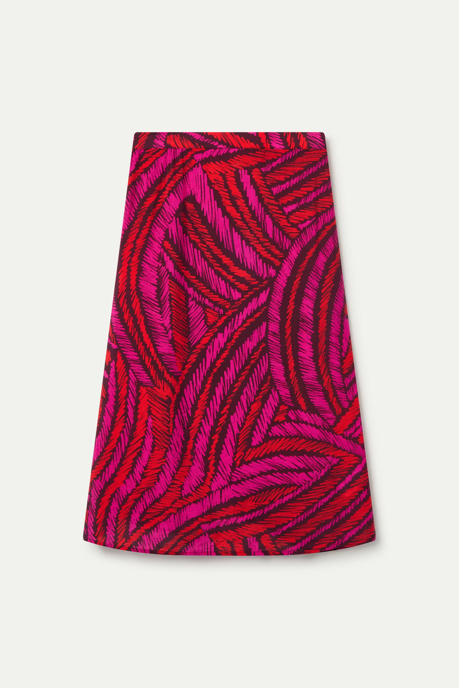 Falda midi crepé ligero con estampado Fedora - Image 2