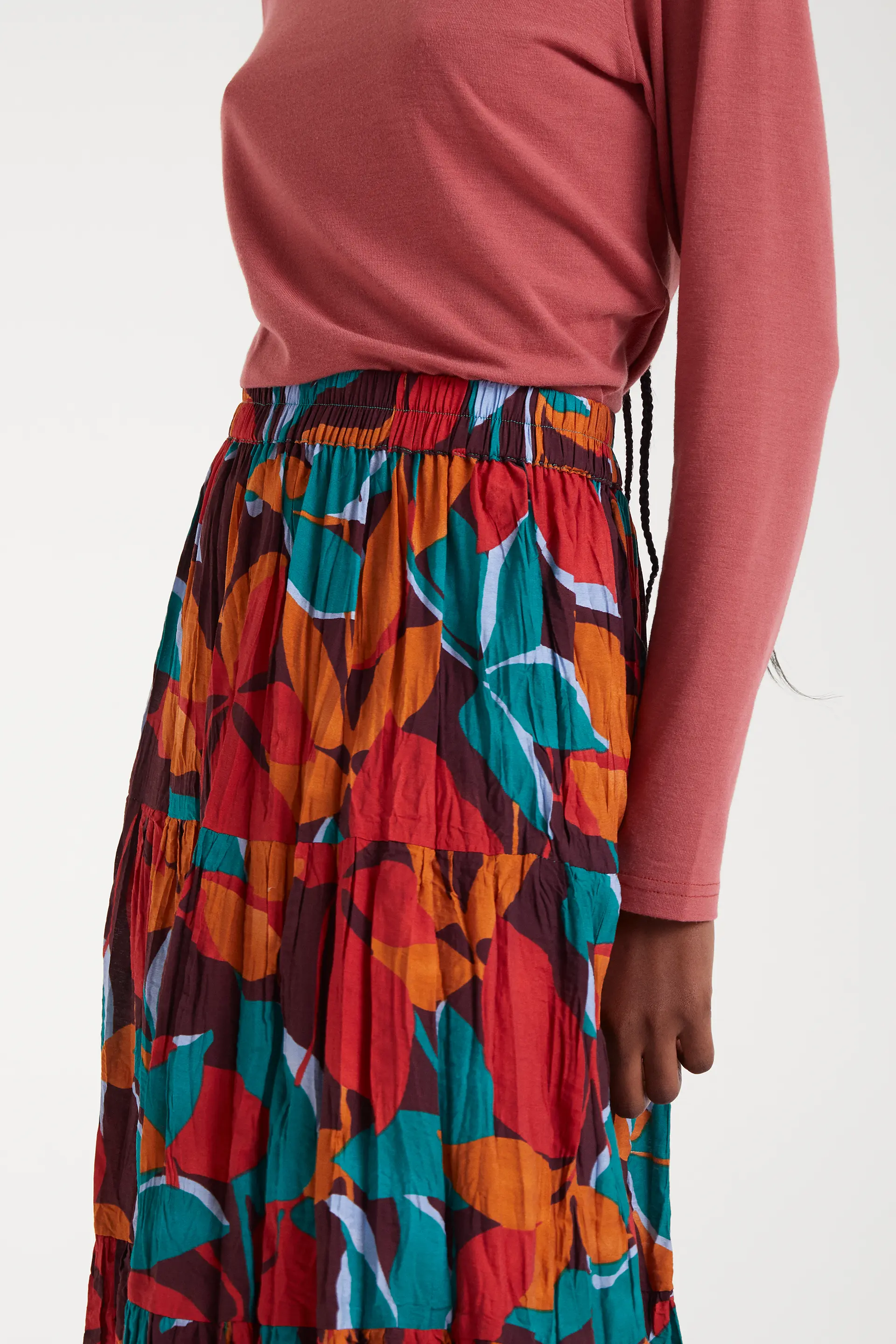 Falda midi crepé ligero con estampado Ponziana - Image 4