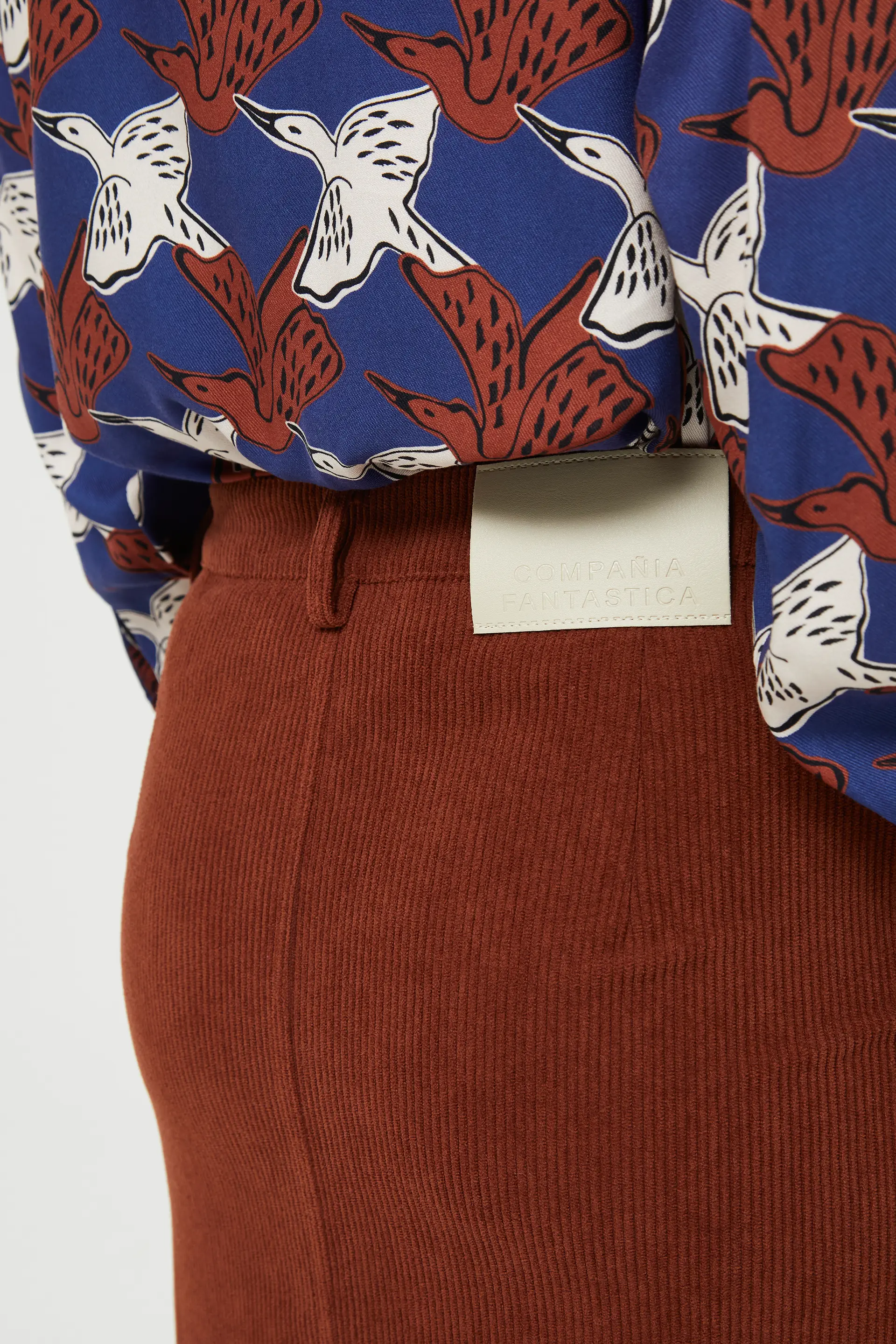 Falda midi de pana marrón - Image 3
