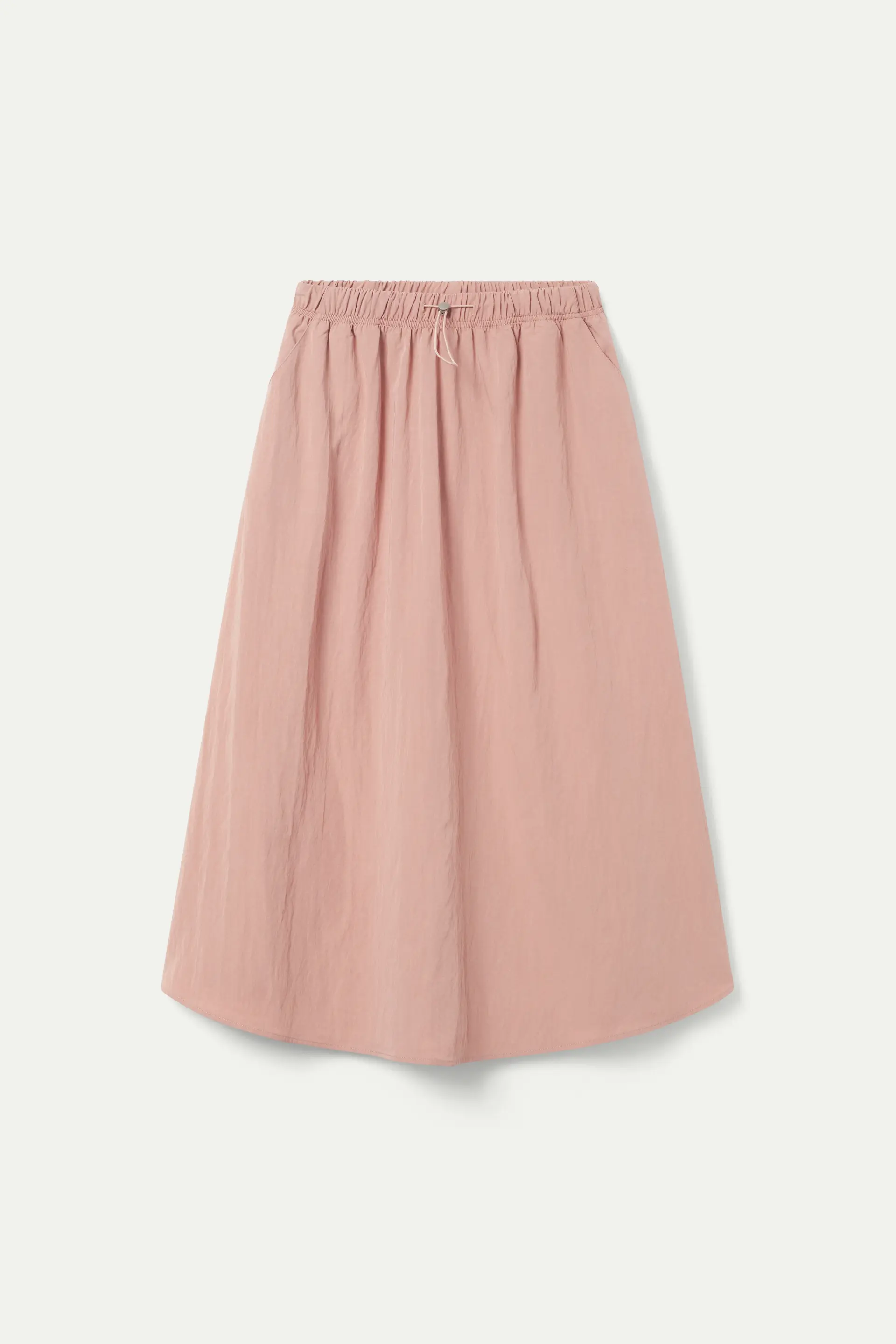 Falda midi en tejido técnico rosa - Image 2