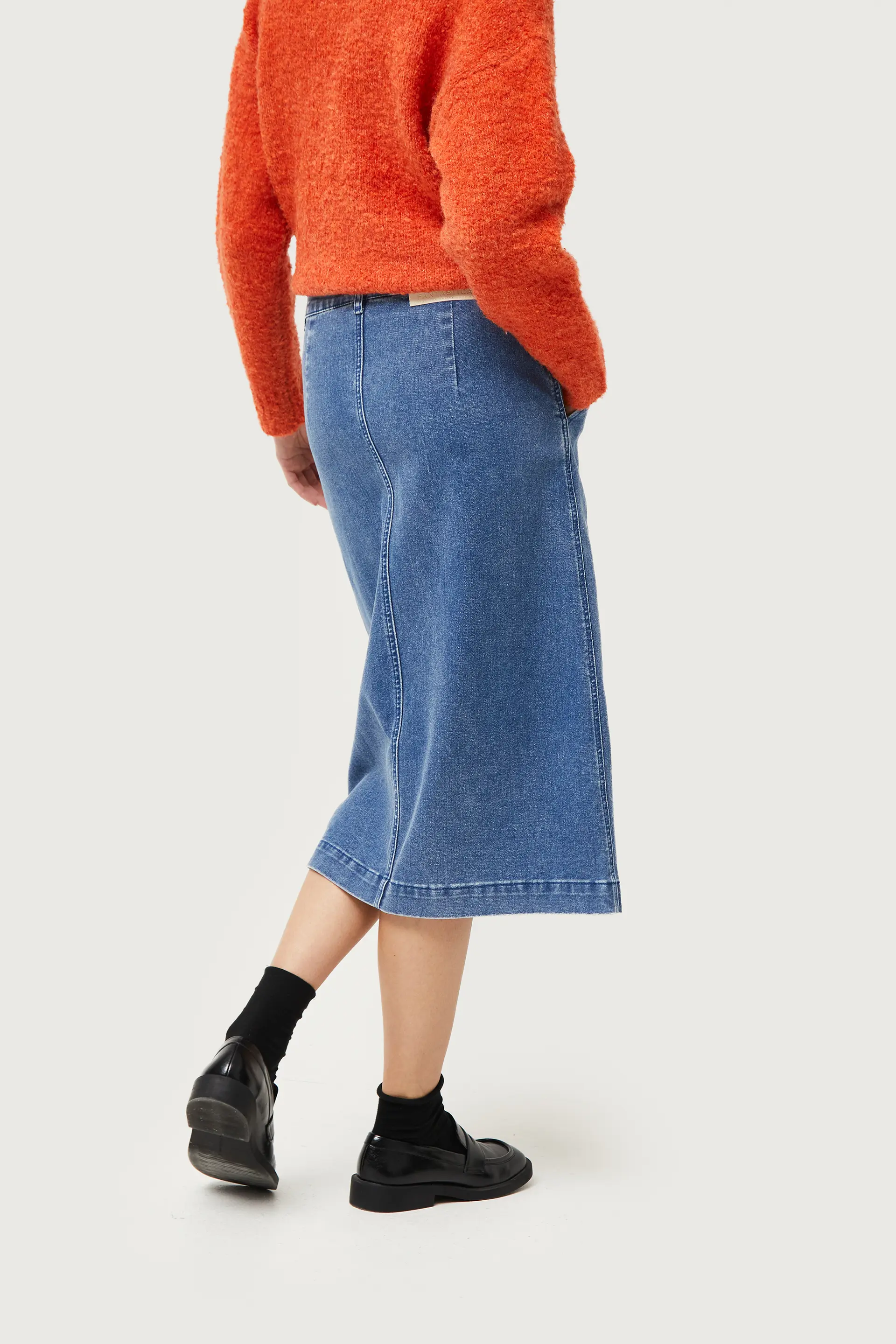 Falda midi vaquera azul - Image 6