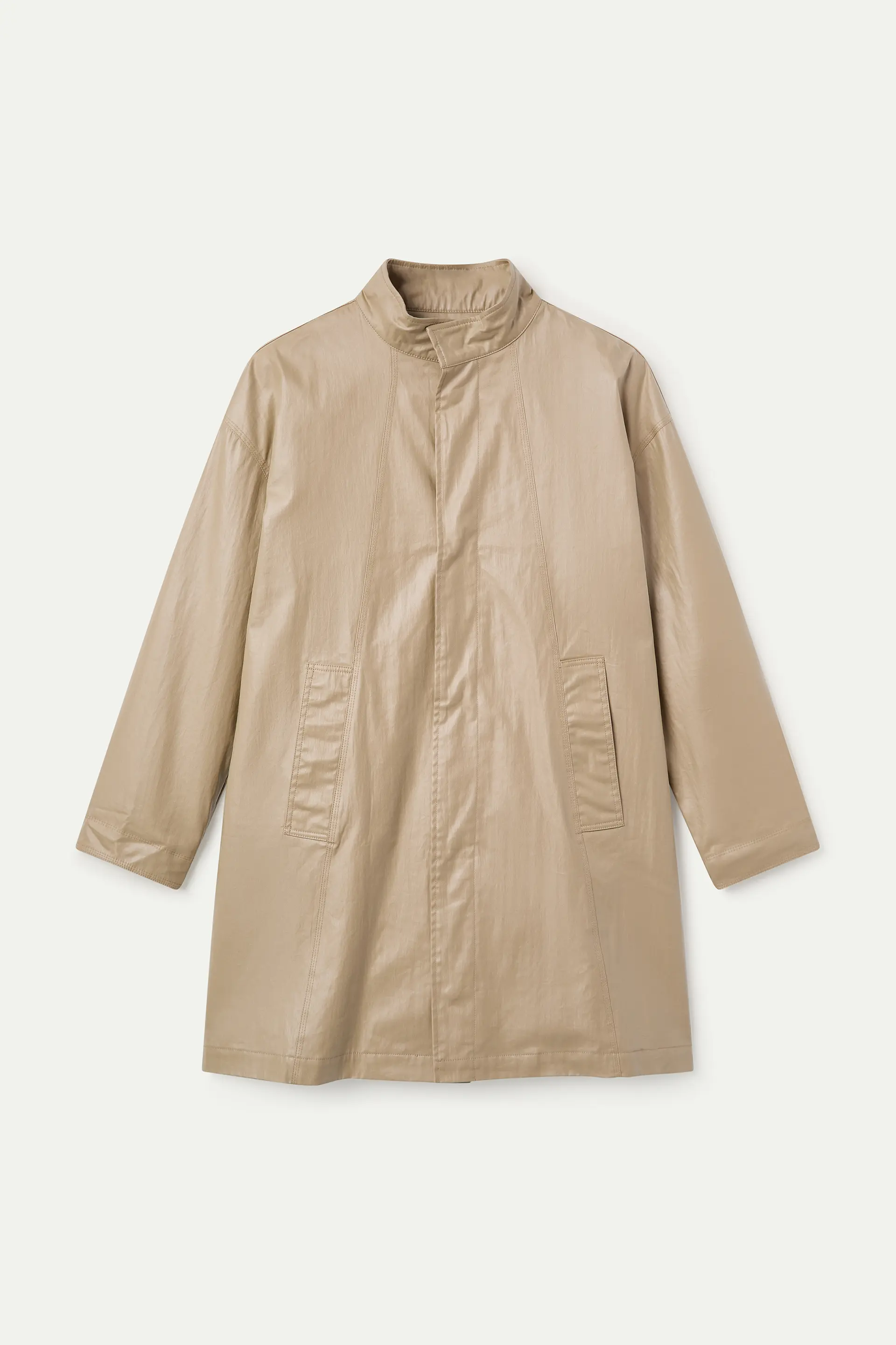 Gabardina 100% algodón beige - Image 2