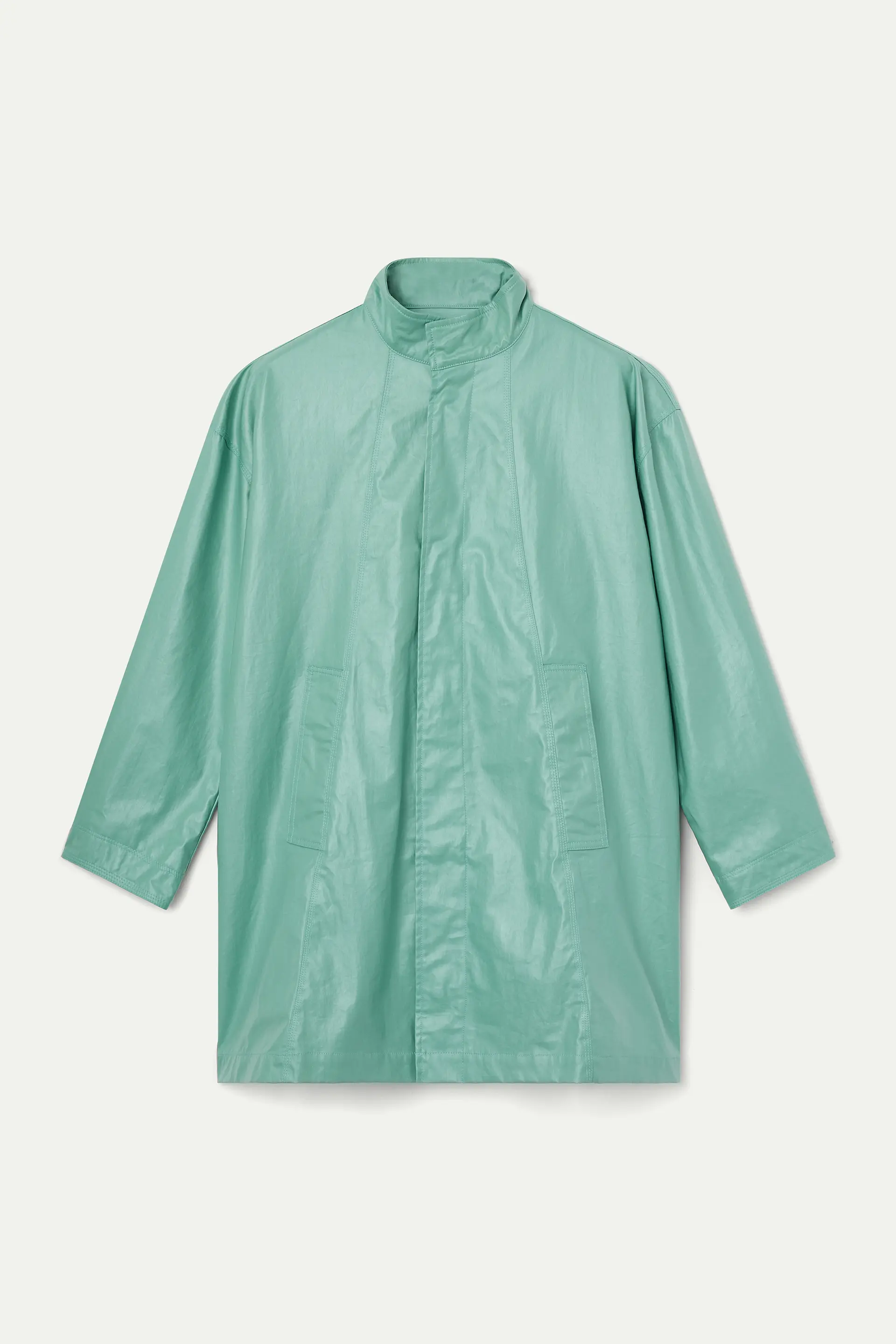 Gabardina 100% algodón verde - Image 2