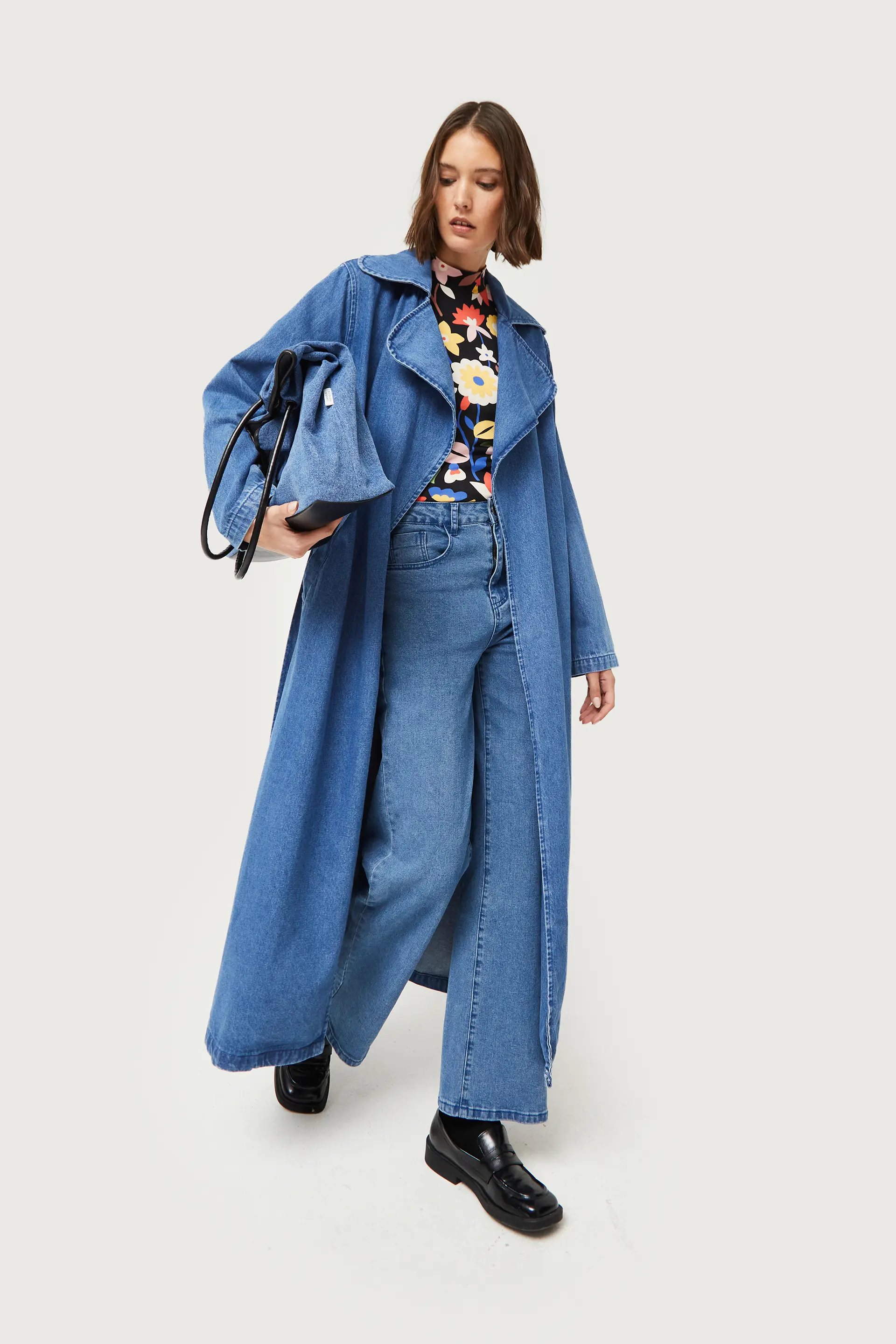 Gabardina midi vaquera azul - Image 4
