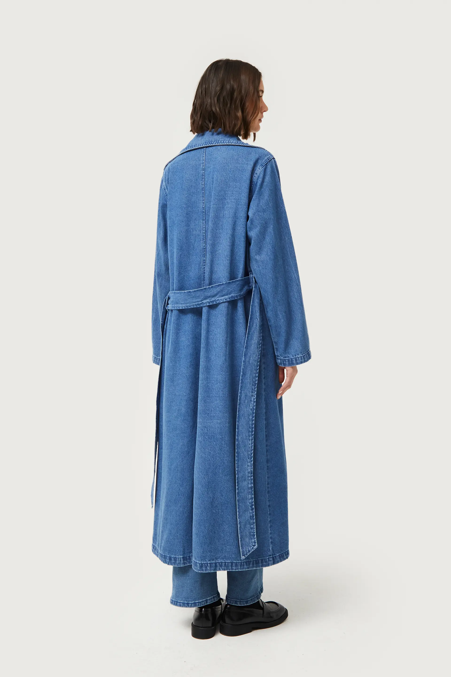 Gabardina midi vaquera azul - Image 5