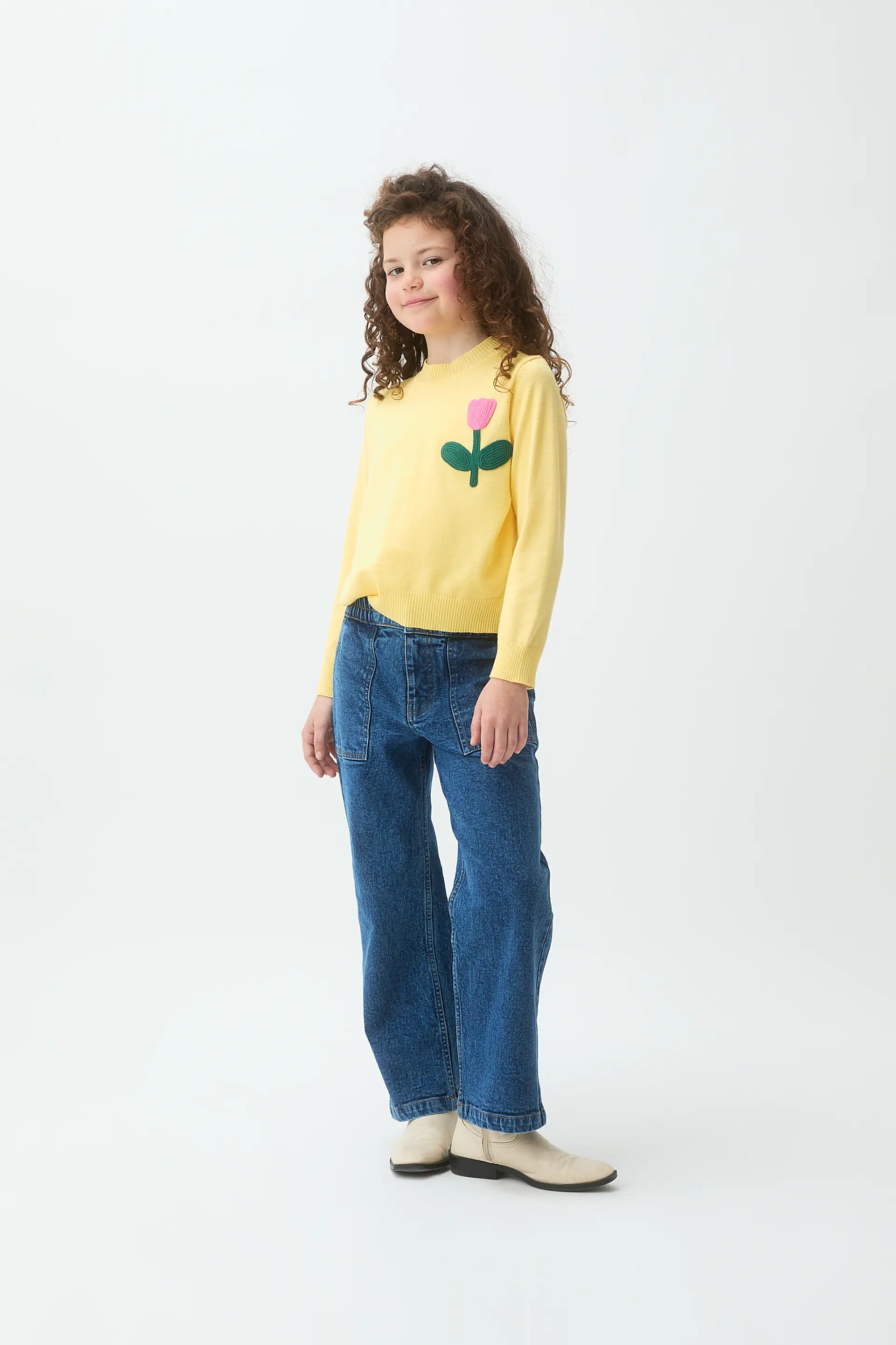 Jeans de niña denim azul