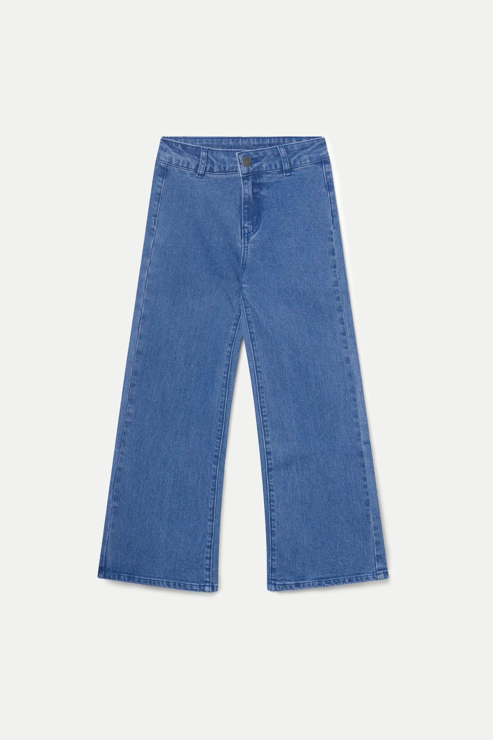 Jeans largos de niña rectos azules - Image 2