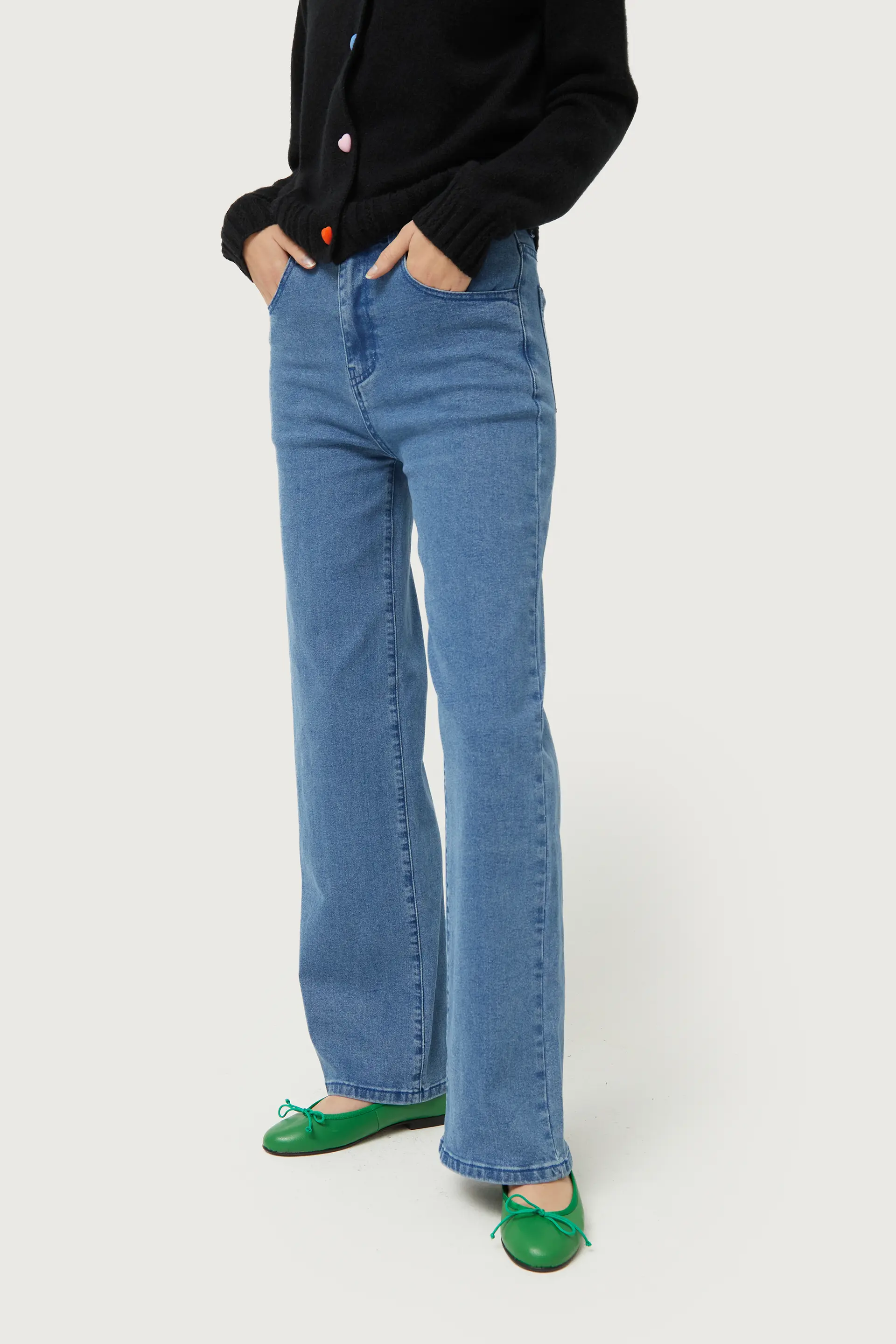 Jeans largos rectos azules - Image 3