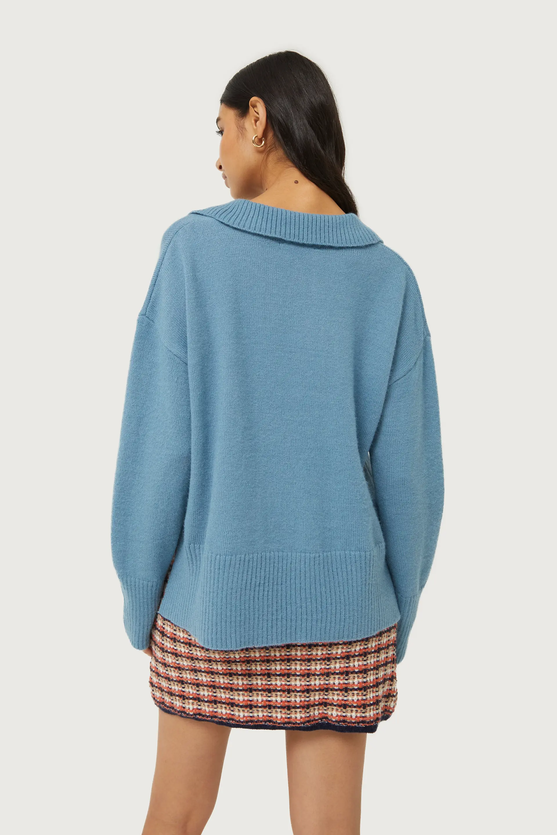 Jersey con cuello polo azul - Image 5