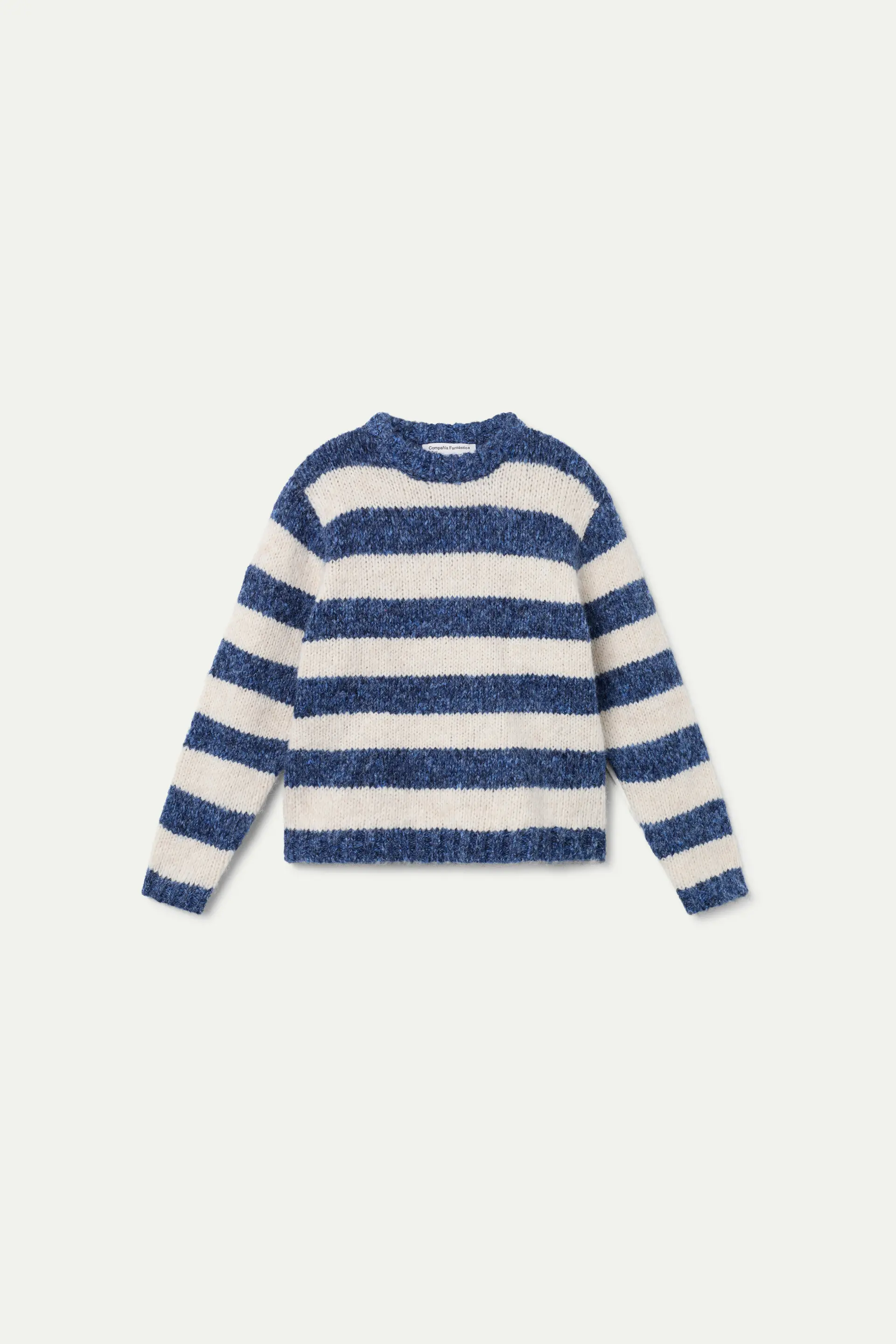 Jersey de niña de punto rayas blancas y azules - Image 2