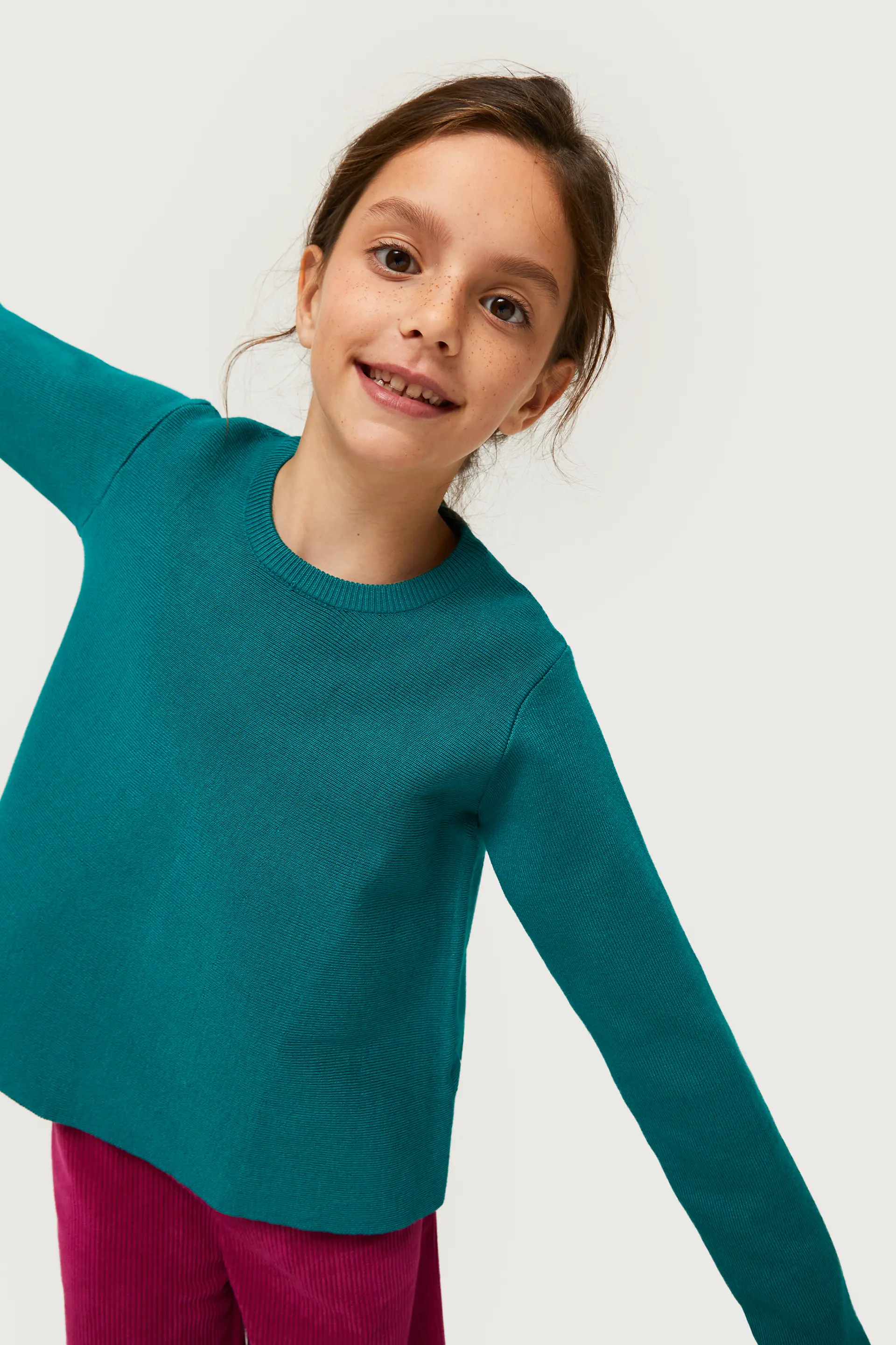 Jersey de niña evasé verde - Image 4