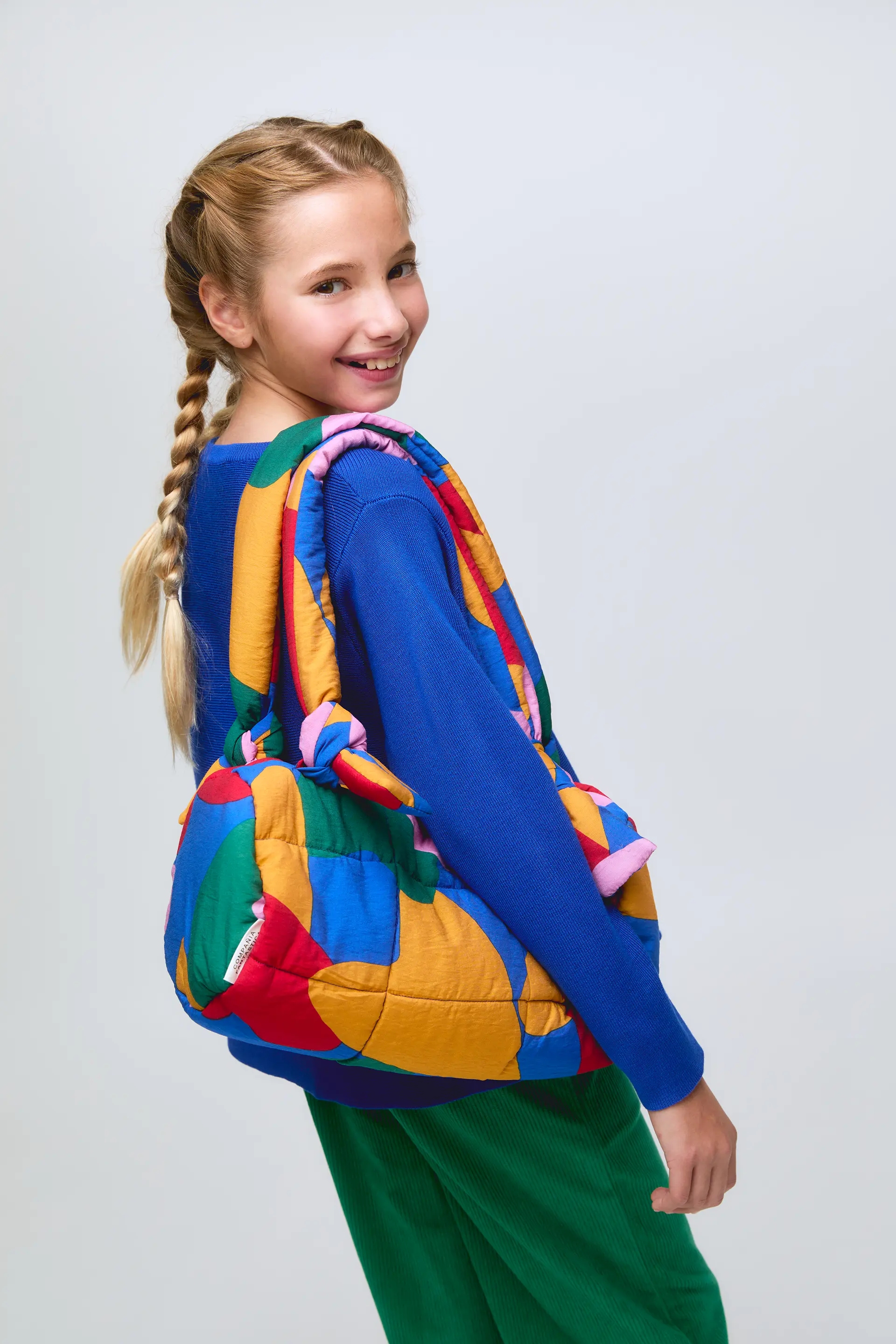 Jersey de niña punto fino y manga larga azul - Image 4
