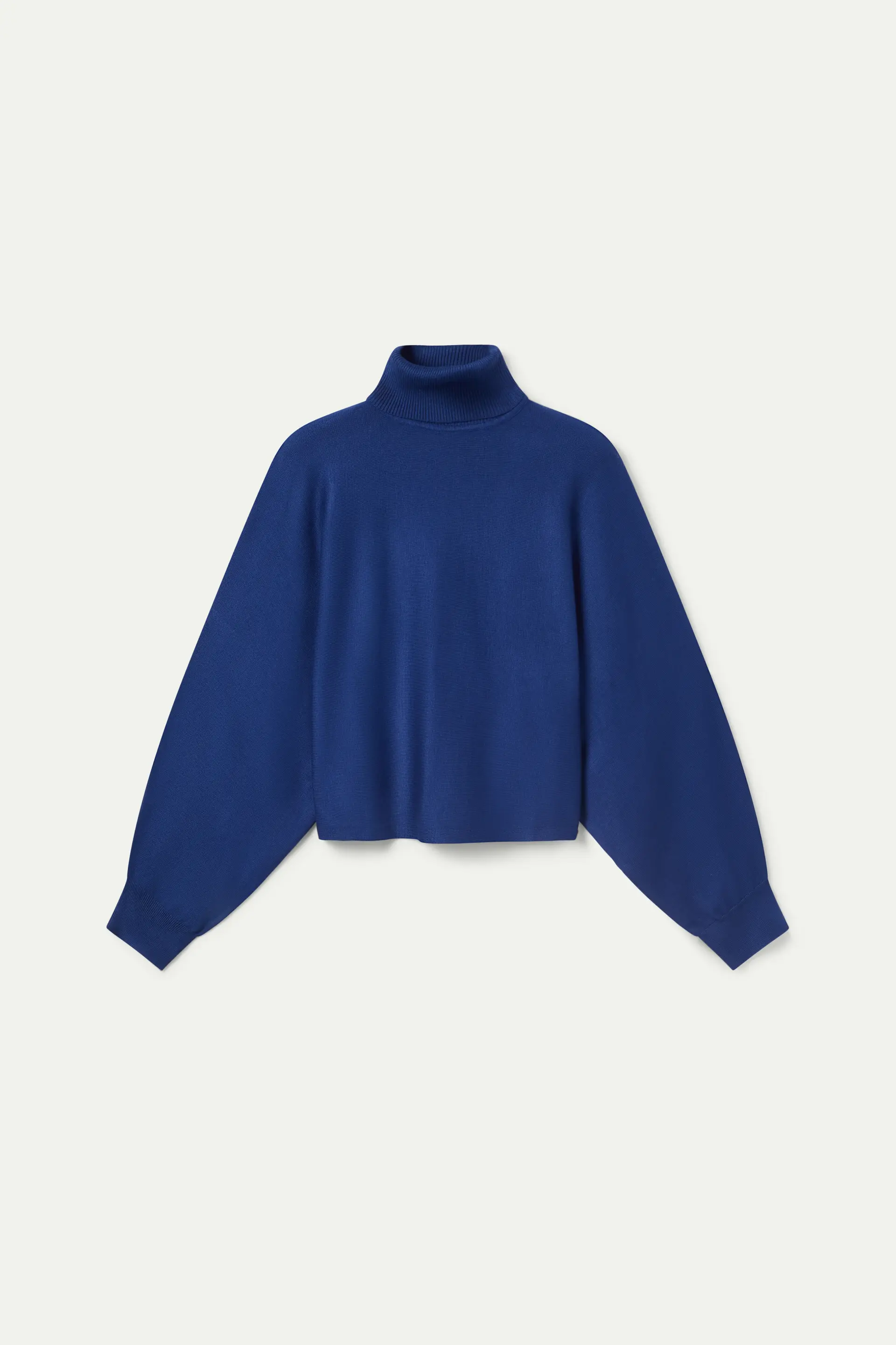 Jersey de punto con cuello vuelto azul - Image 2