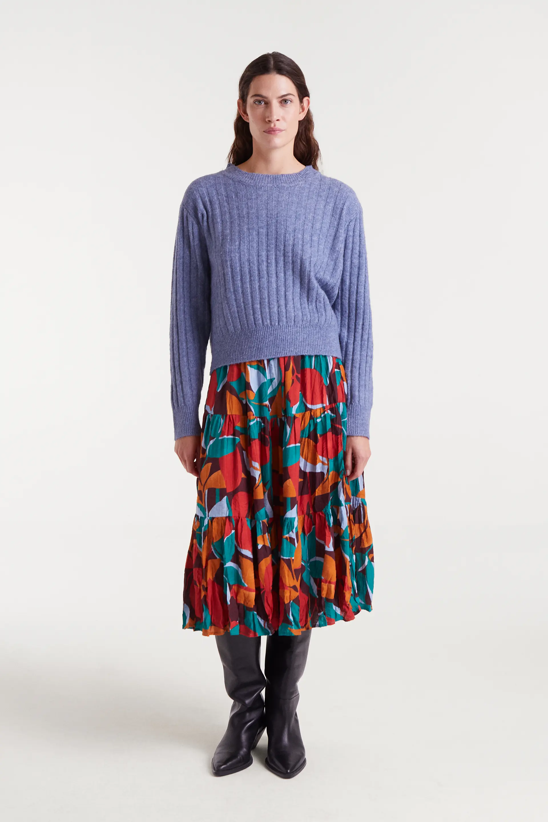 Jersey de punto con rayas azul - Image 5