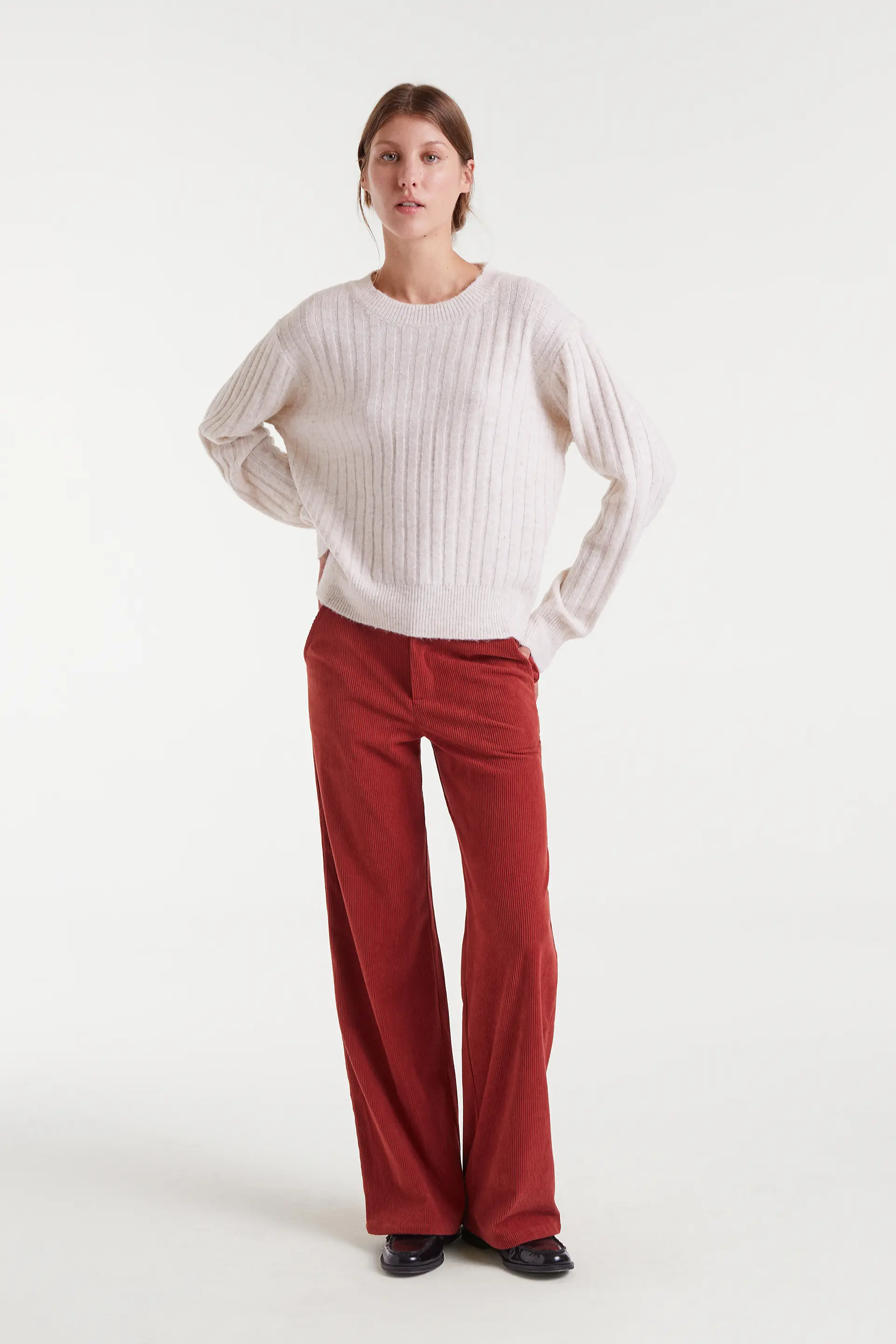 Jersey de punto con rayas blanco - Image 5