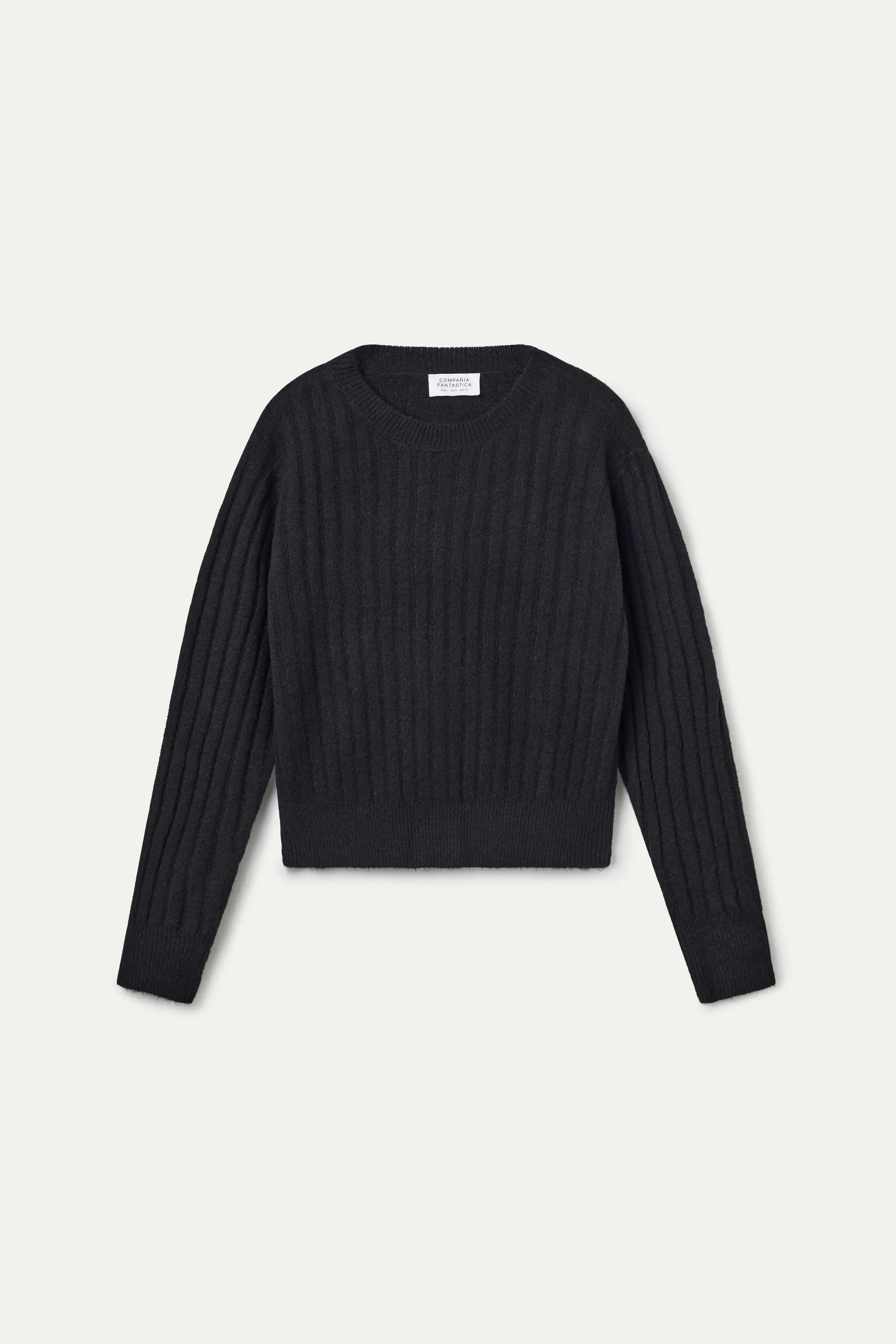 Jersey de punto con rayas negro - Image 2