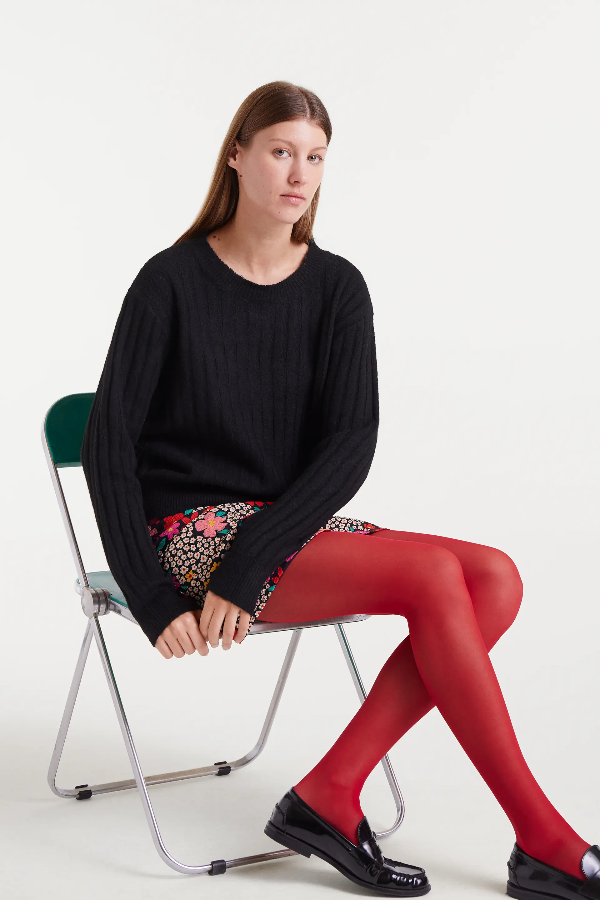 Jersey de punto con rayas negro - Image 6