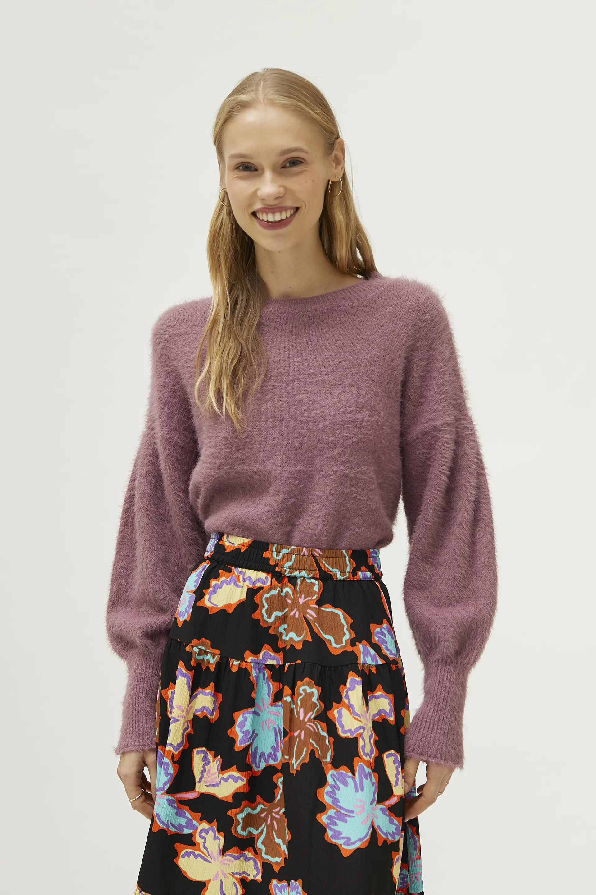Jersey de punto con textura lila - Image 3