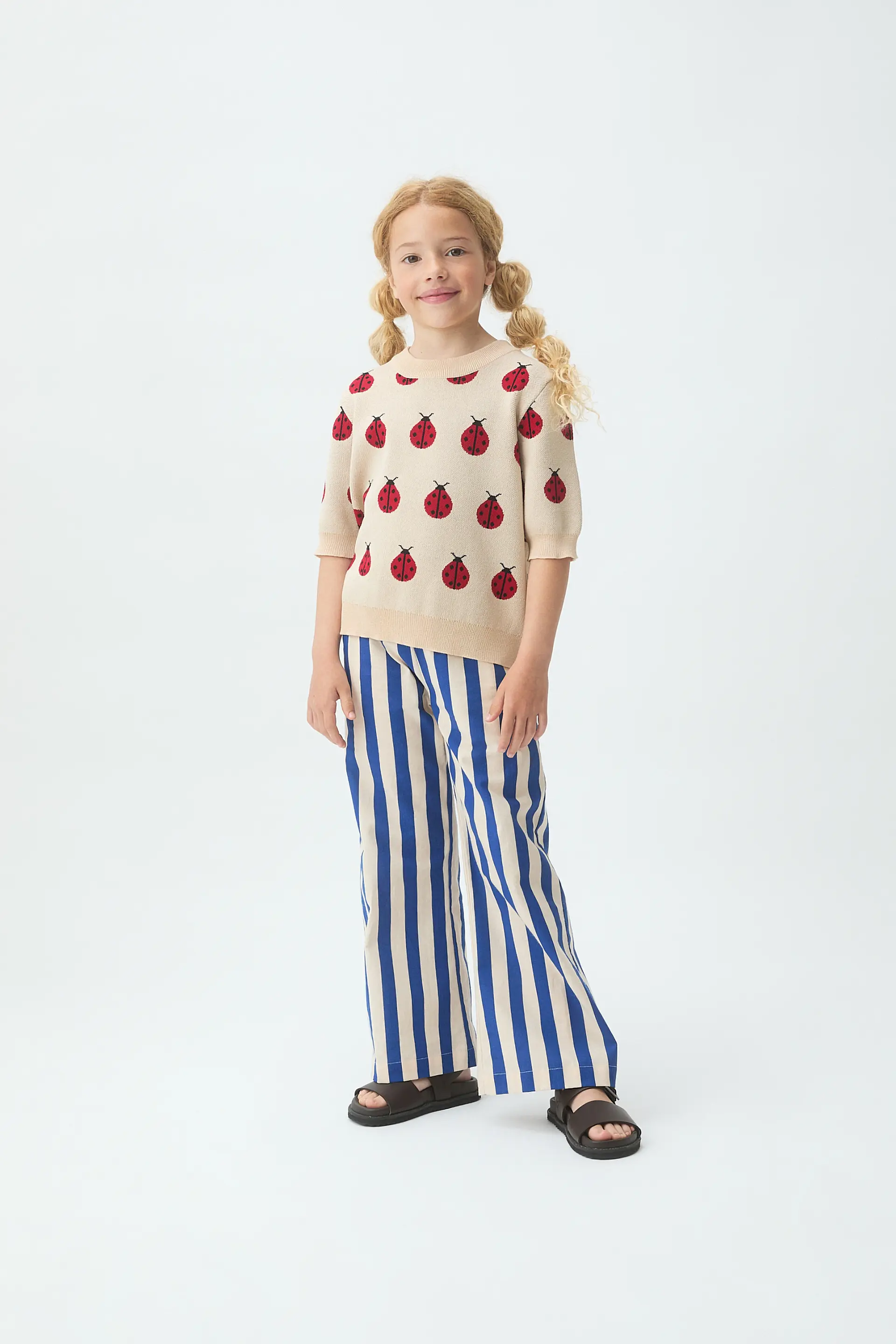 Jersey de punto de niña con estampado Red Coccinella