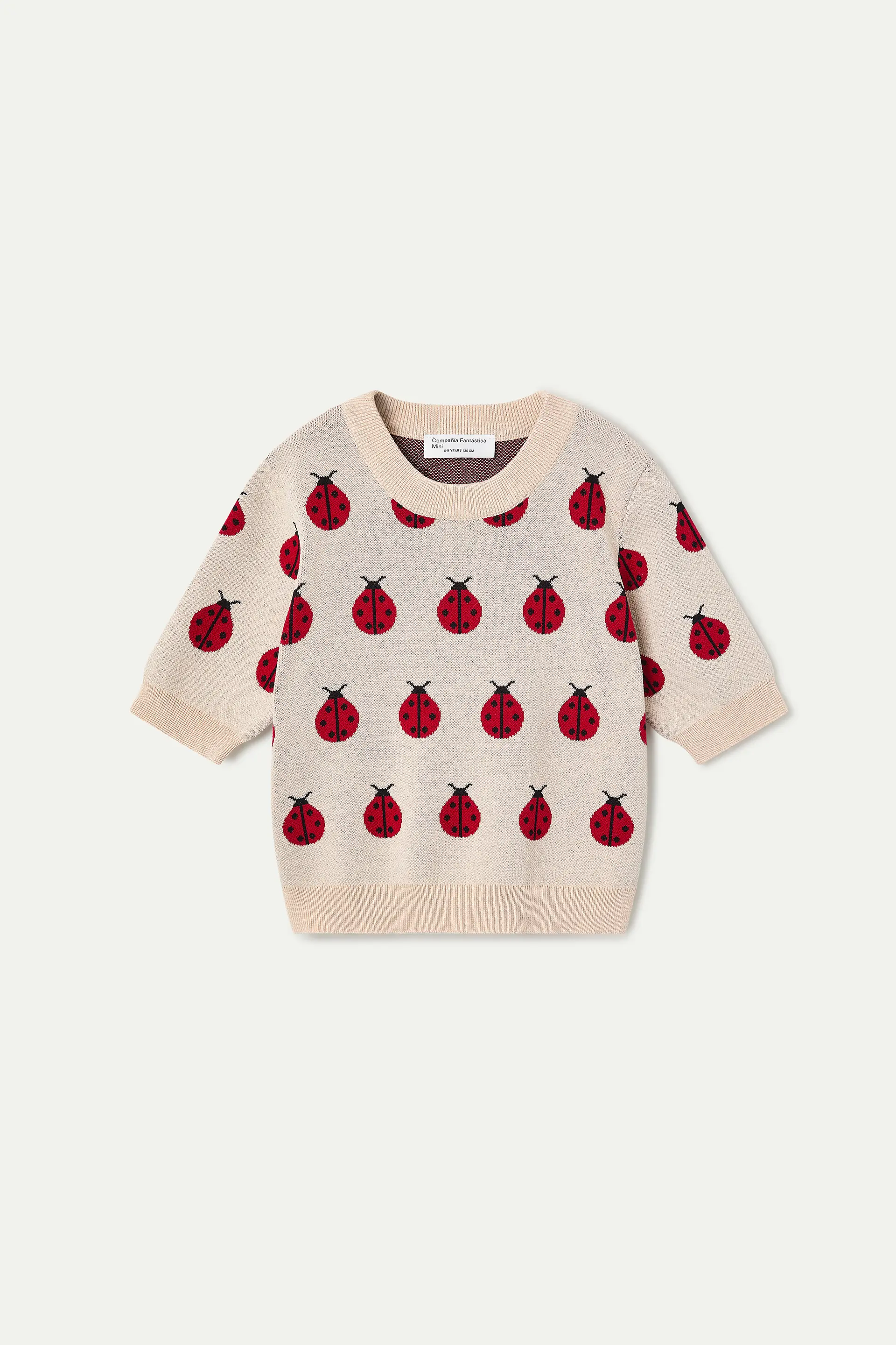 Jersey de punto de niña con estampado Red Coccinella - Image 2