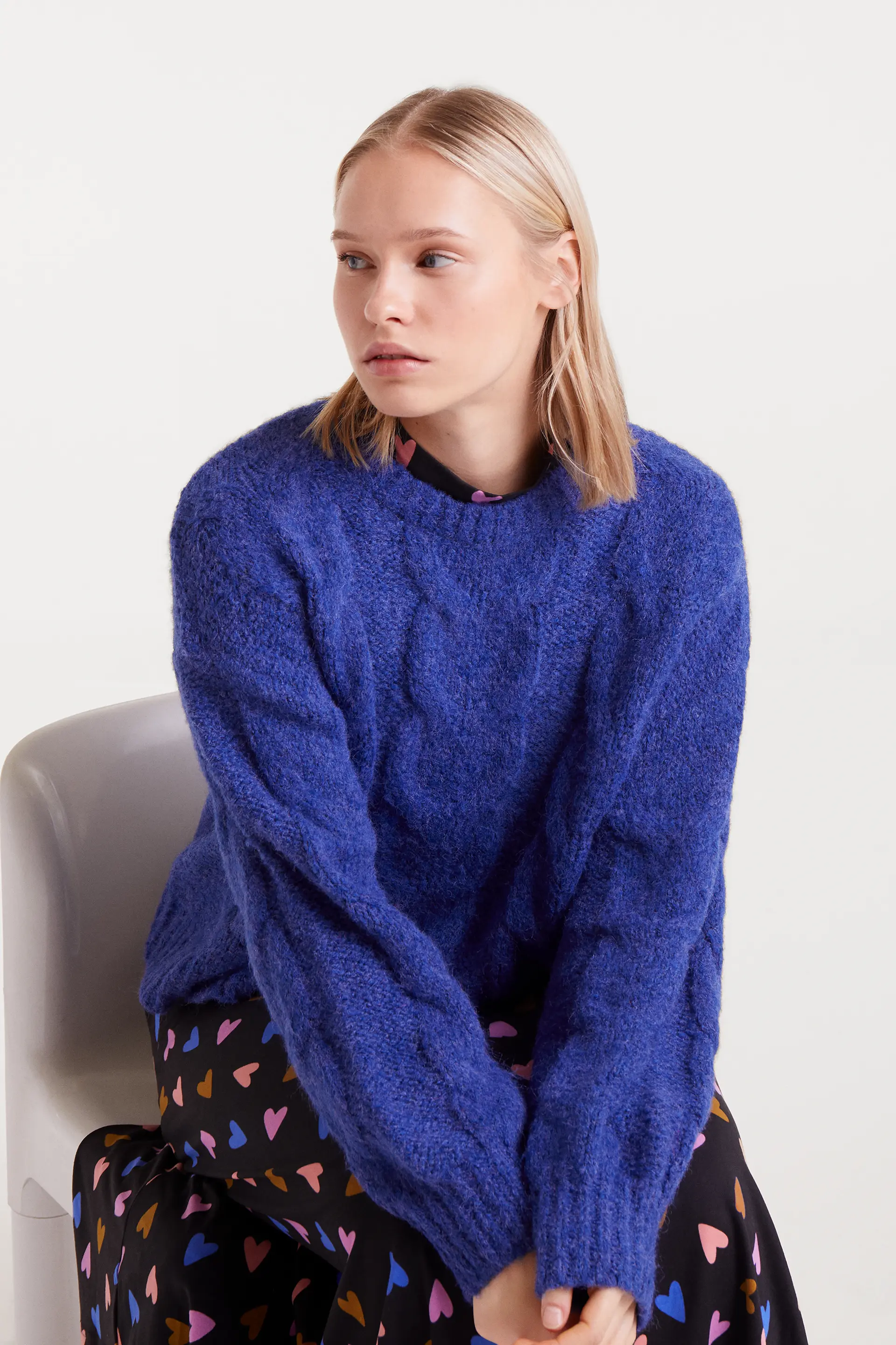 Jersey de punto encadenado azul - Image 6