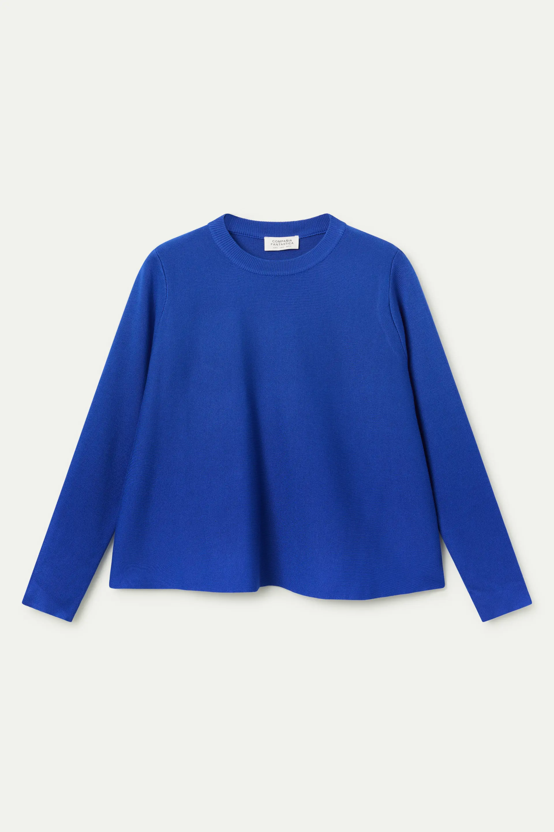 Jersey de punto evasé azul - Image 2