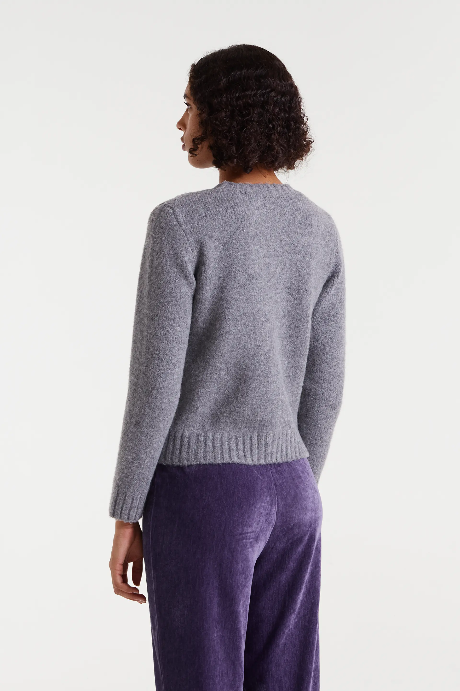 Jersey de punto gris con detalles en lentejuela - Image 3