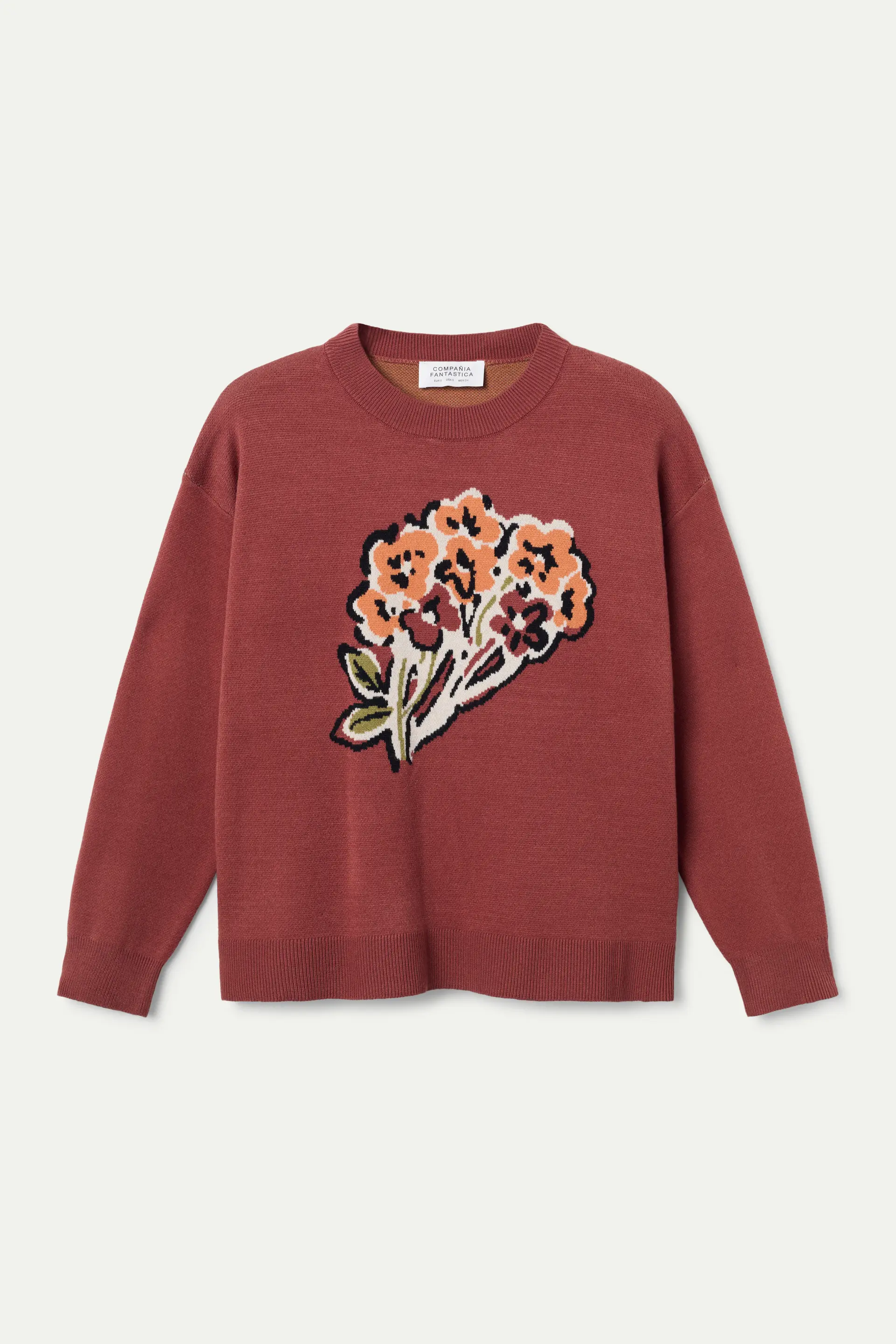 Jersey de punto jacquard con estampado bouquet - Image 2