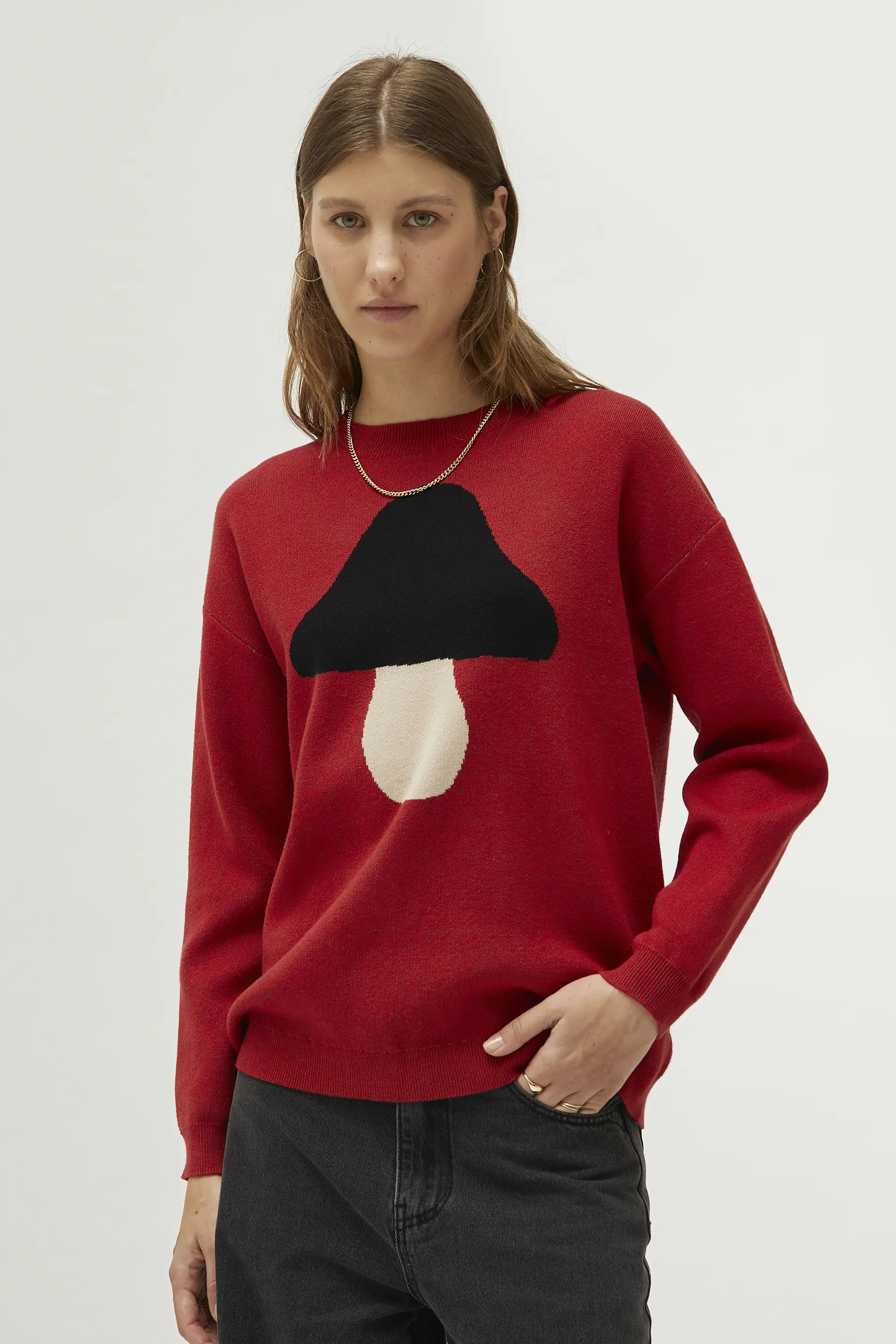 Jersey de punto jacquard con print de seta - Image 3