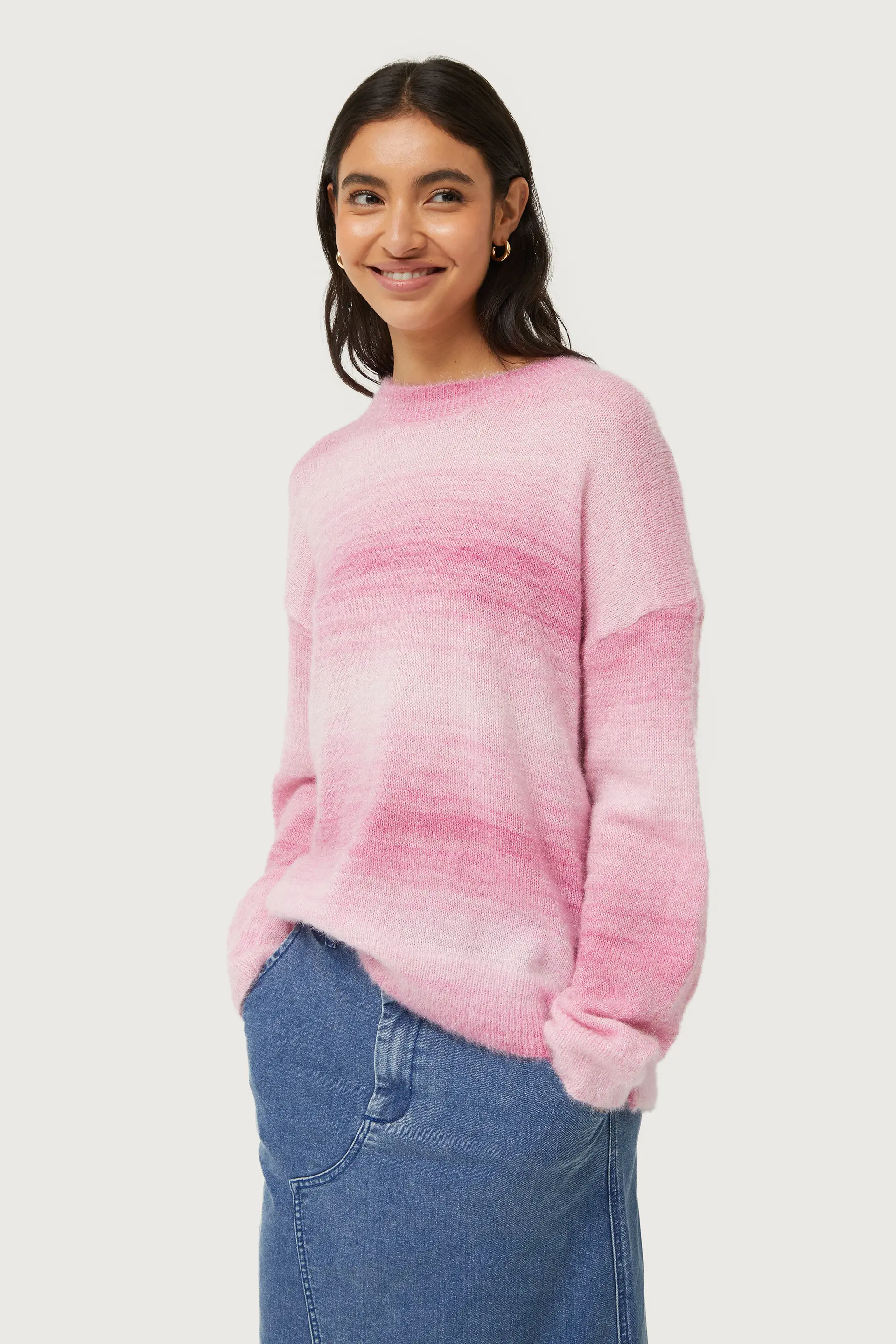 Jersey de punto rayas difuminadas rosas - Image 3