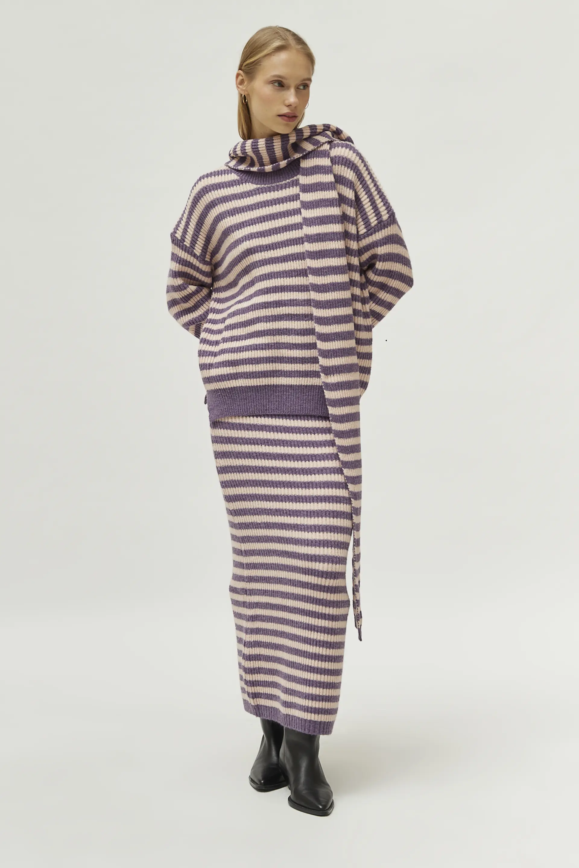 Jersey de punto rayas moradas - Image 4