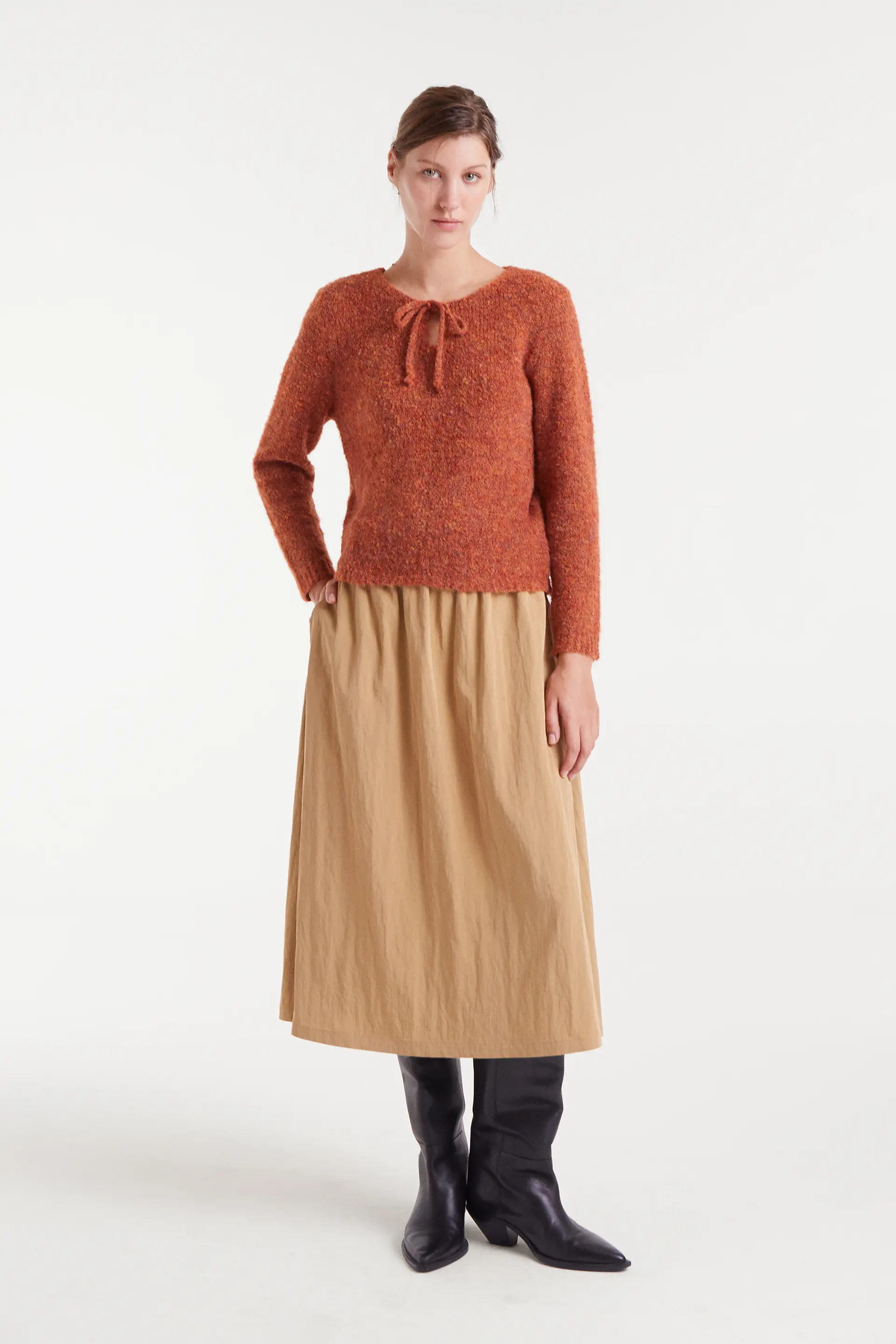 Jersey punto con textura naranja - Image 5