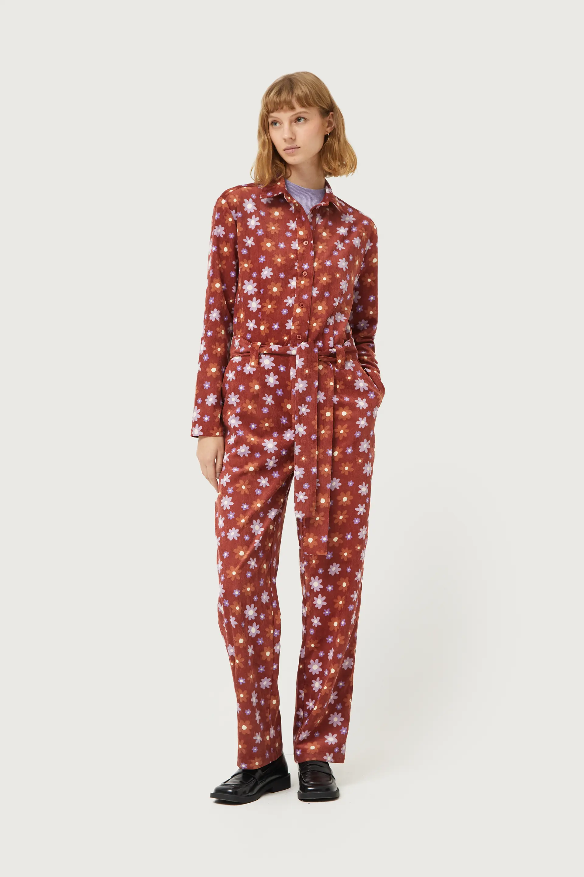 Mono de pana estampado floral Montana