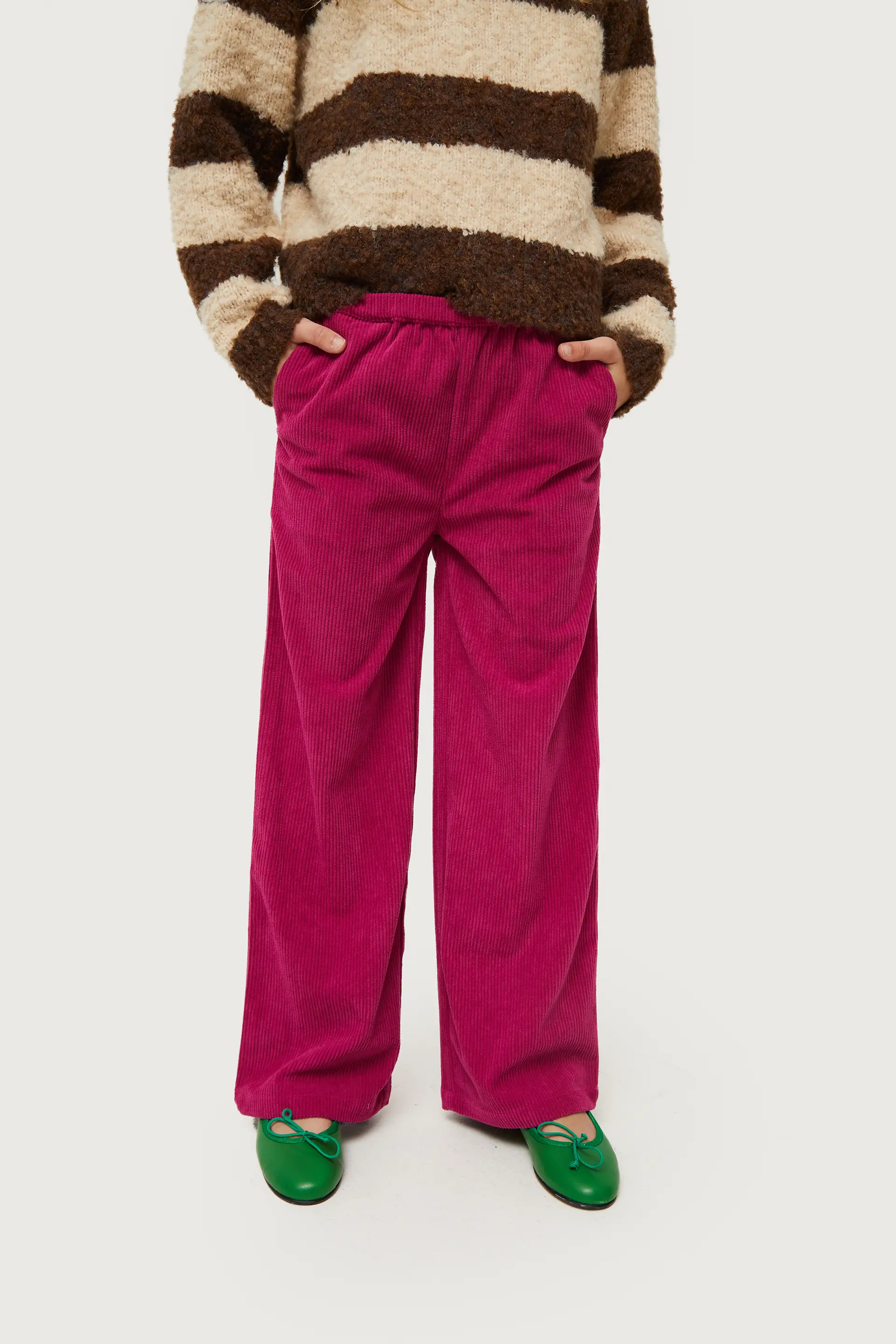 Pantalón de niña de pana fucsia - Image 3