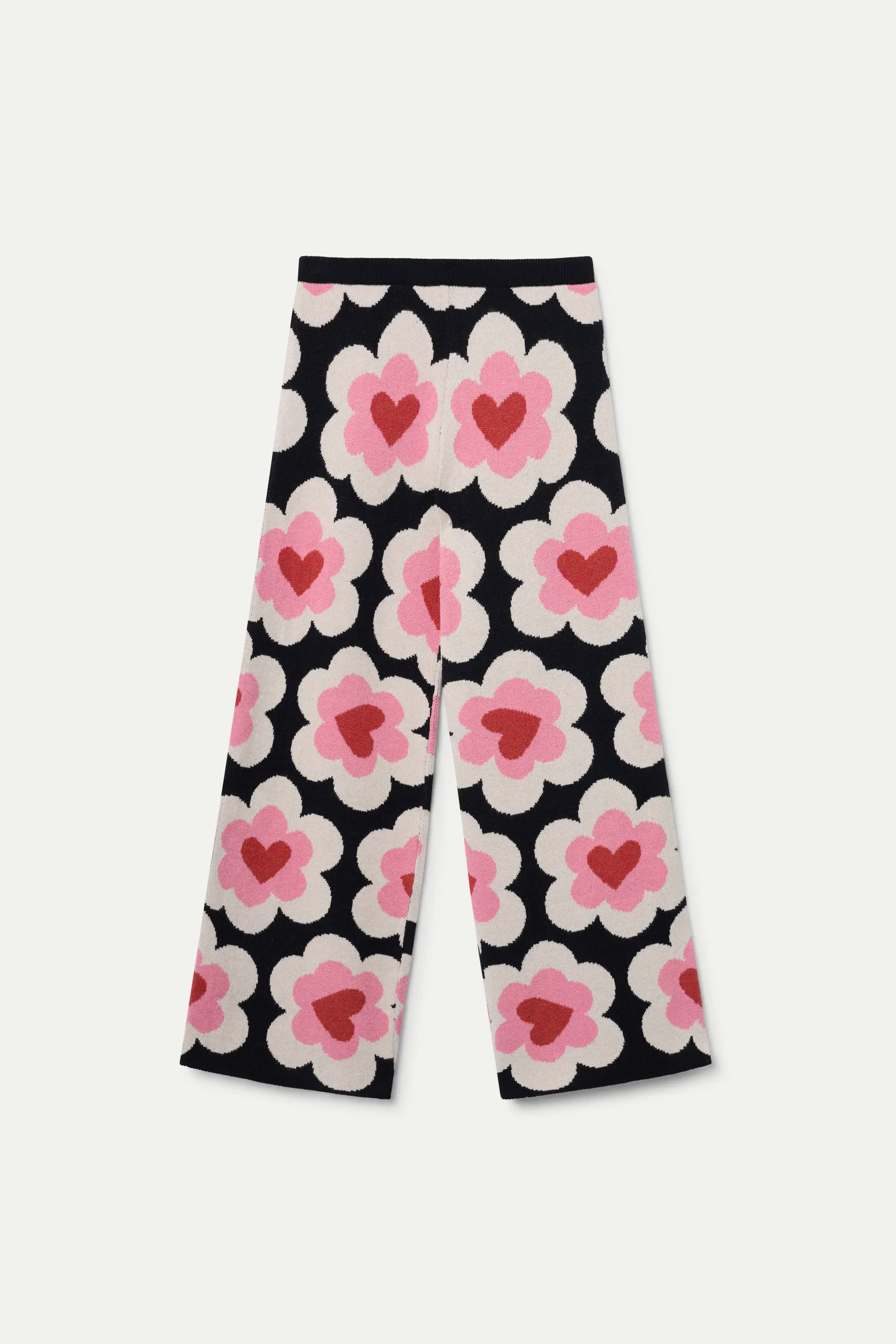 Pantalón de niña punto estampado de corazones SweetHeart - Image 2