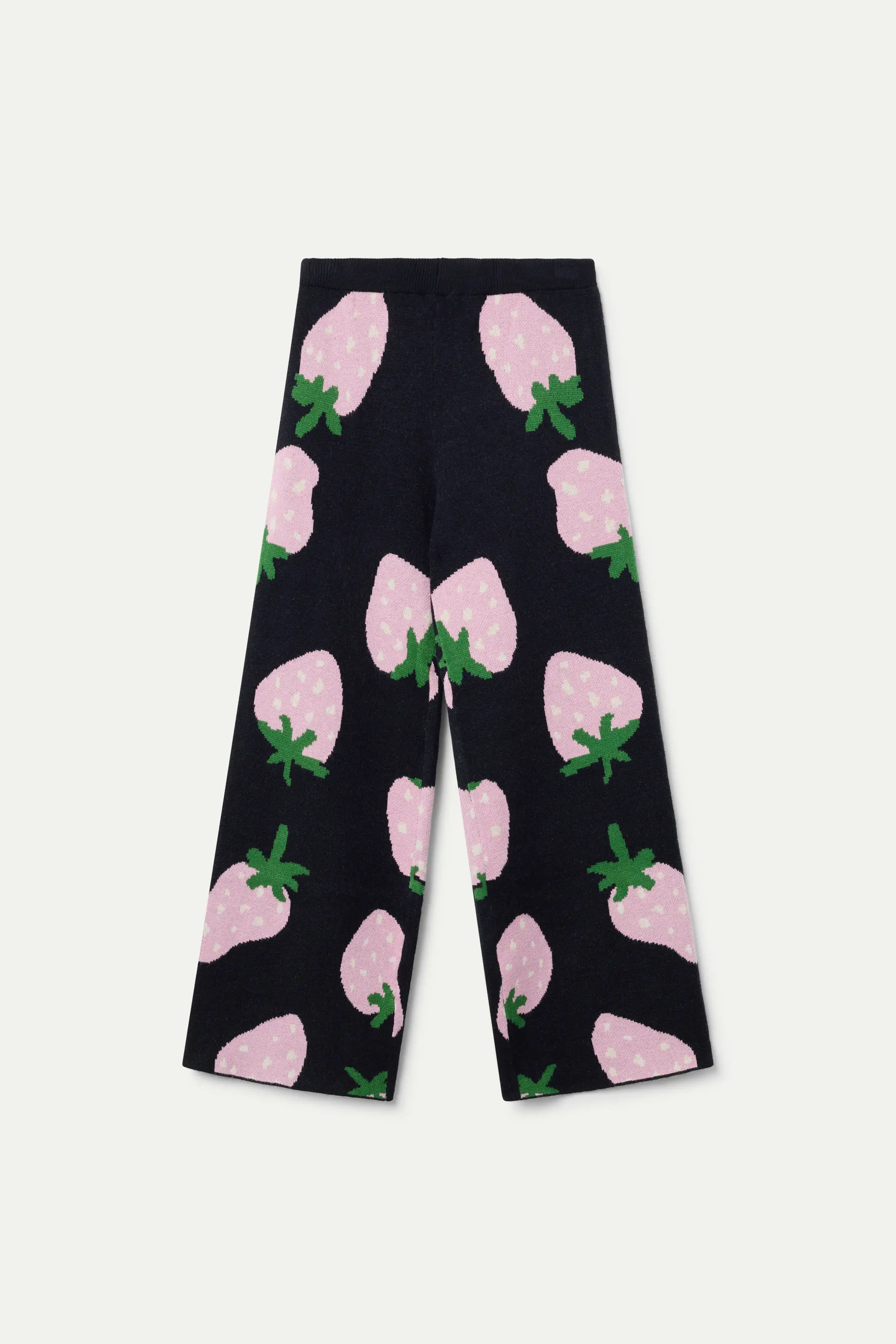 Pantalón de niña punto estampado de fresas Morango - Image 2