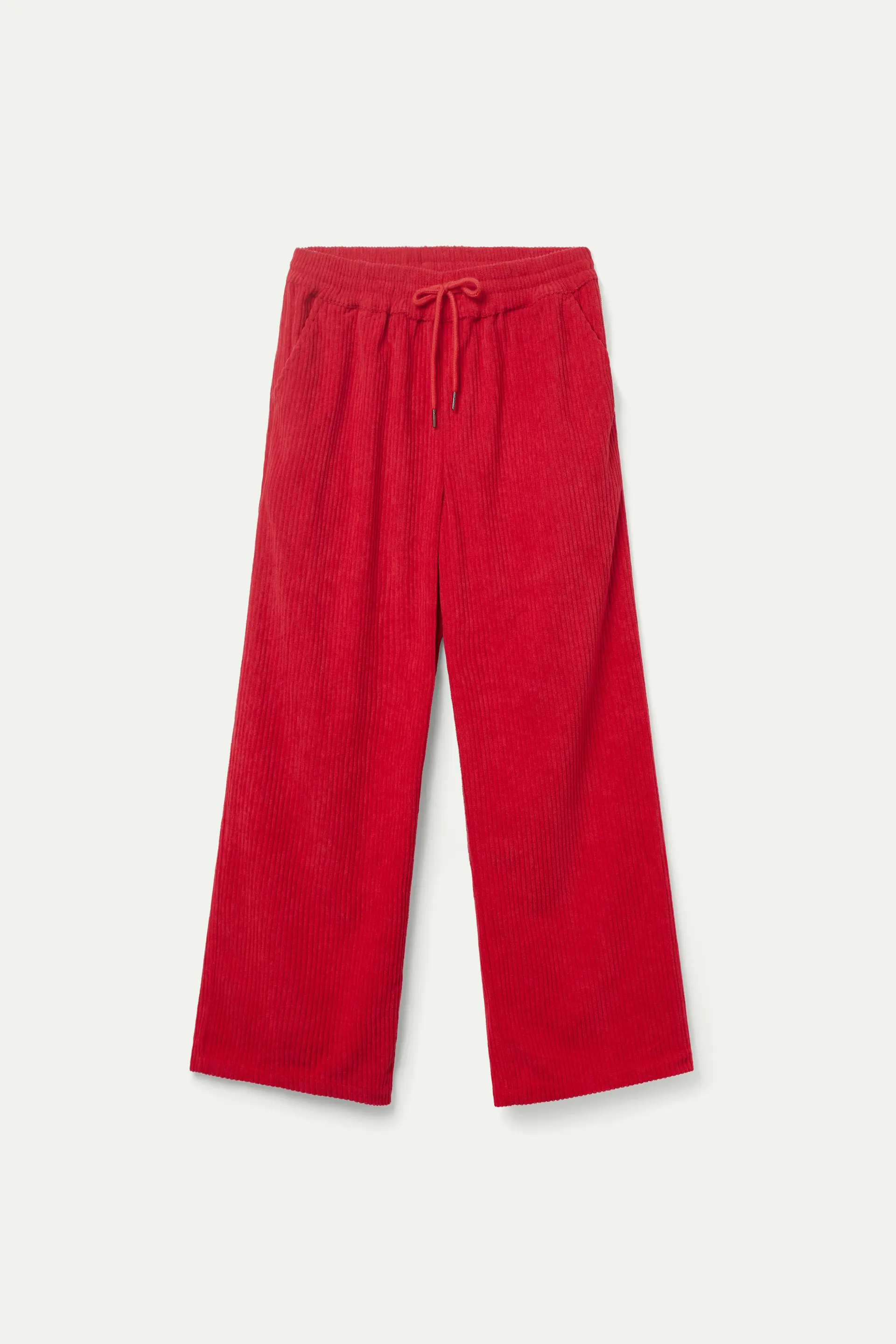 Pantalón de pana cintura elástica rojo - Image 2