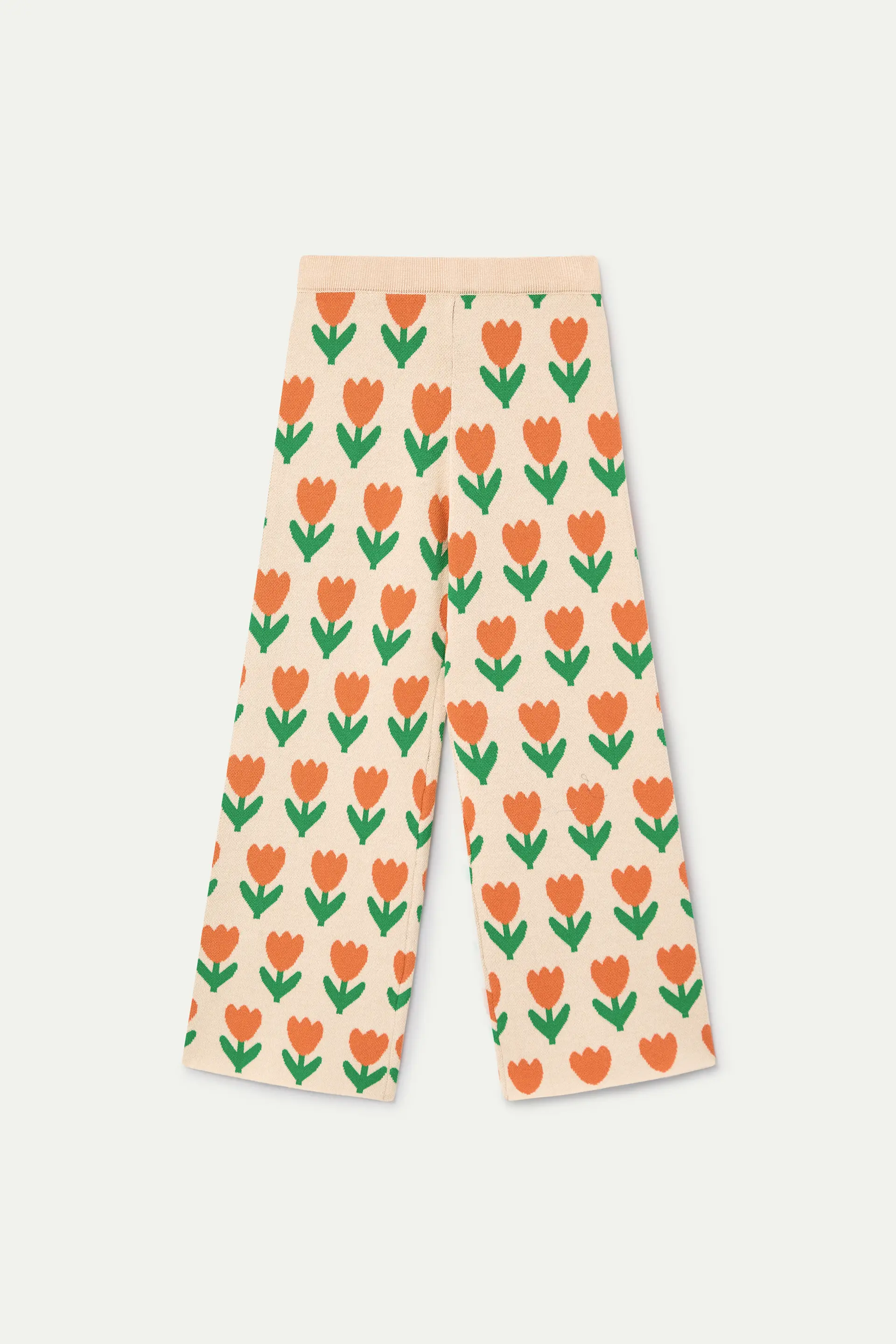 Pantalón de punto de niña con estampado Orange Tulip - Image 2