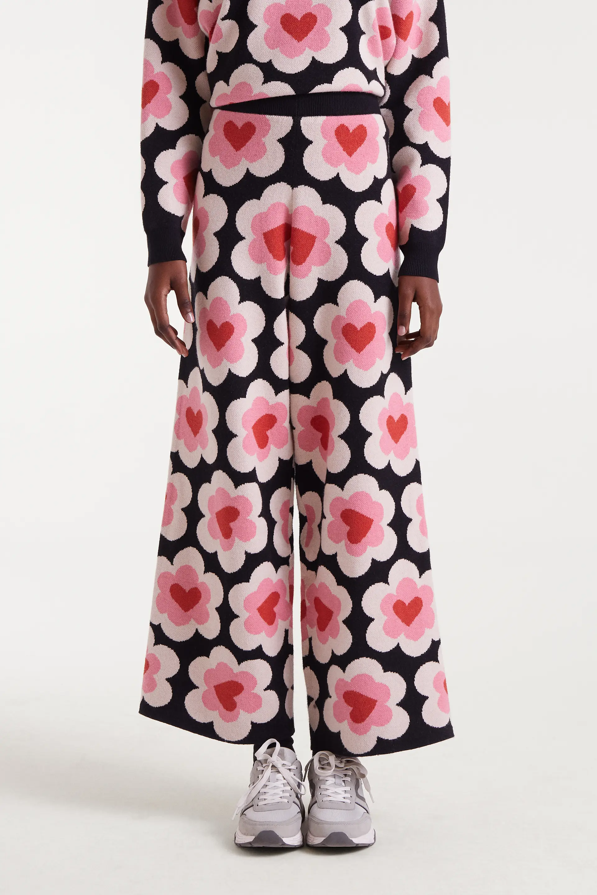 Pantalón de punto jacquard con estampado SweetHeart