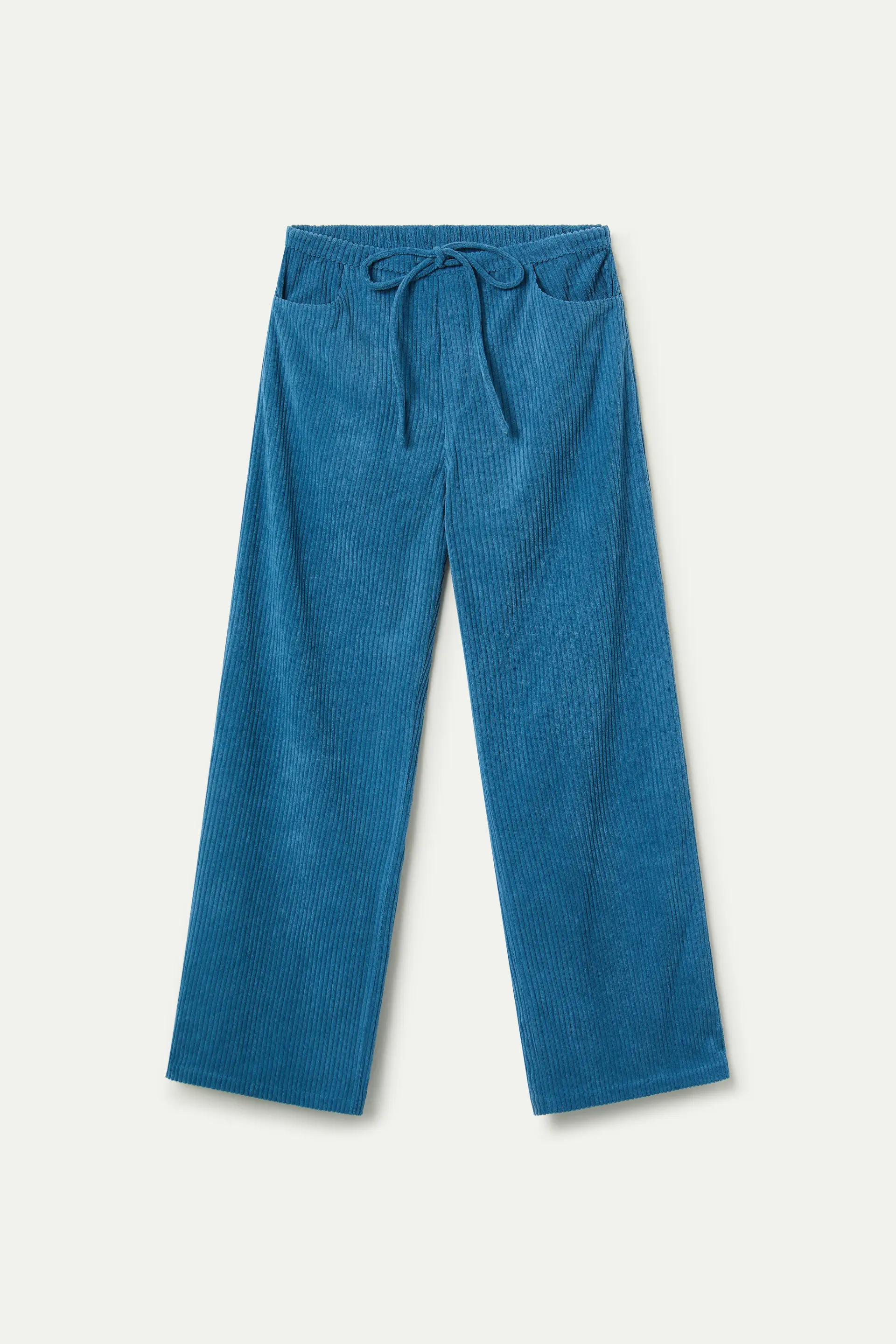Pantalón recto de pana azul - Image 2