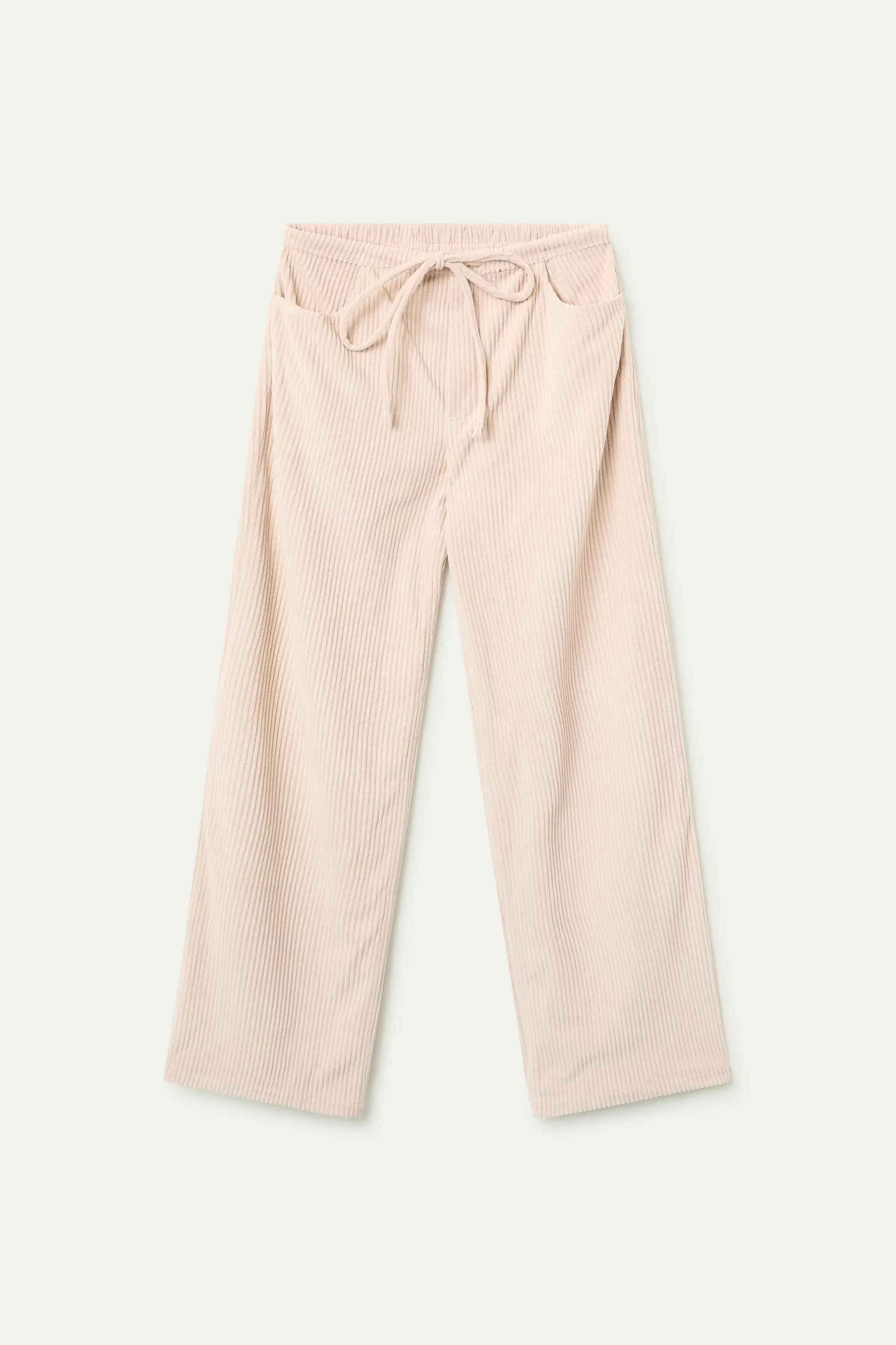 Pantalón recto de pana blanca - Image 2