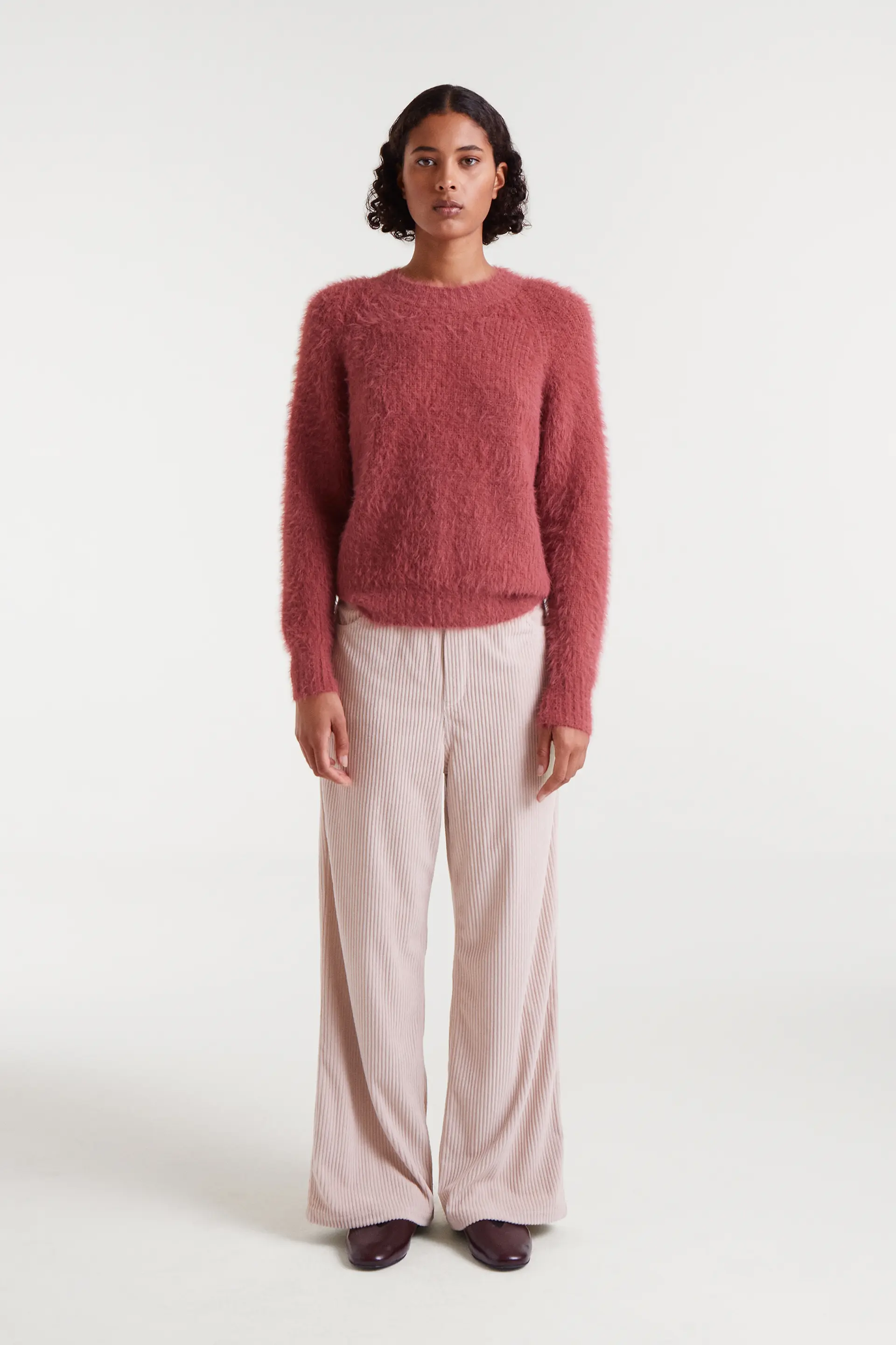 Pantalón recto de pana blanca - Image 5