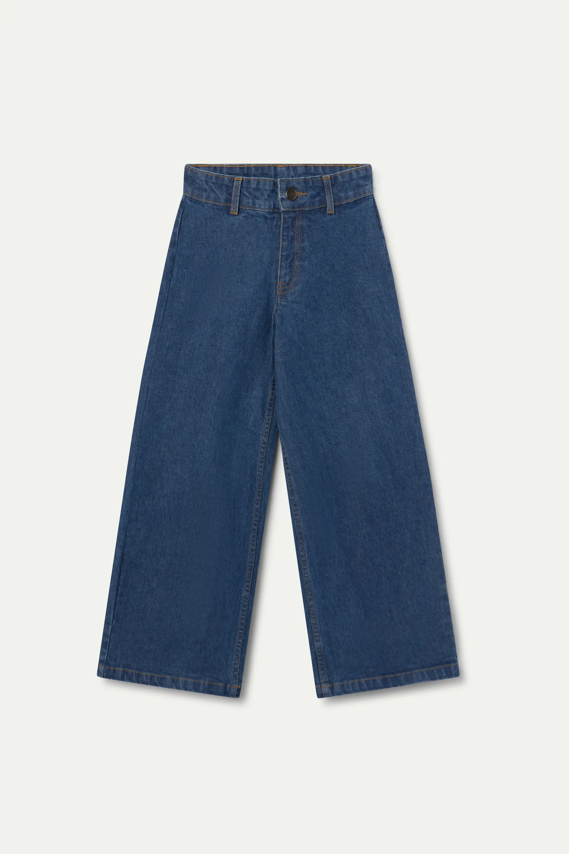 Pantalón vaquero azul de niña con detalle de corazón en bolsillos - Image 2